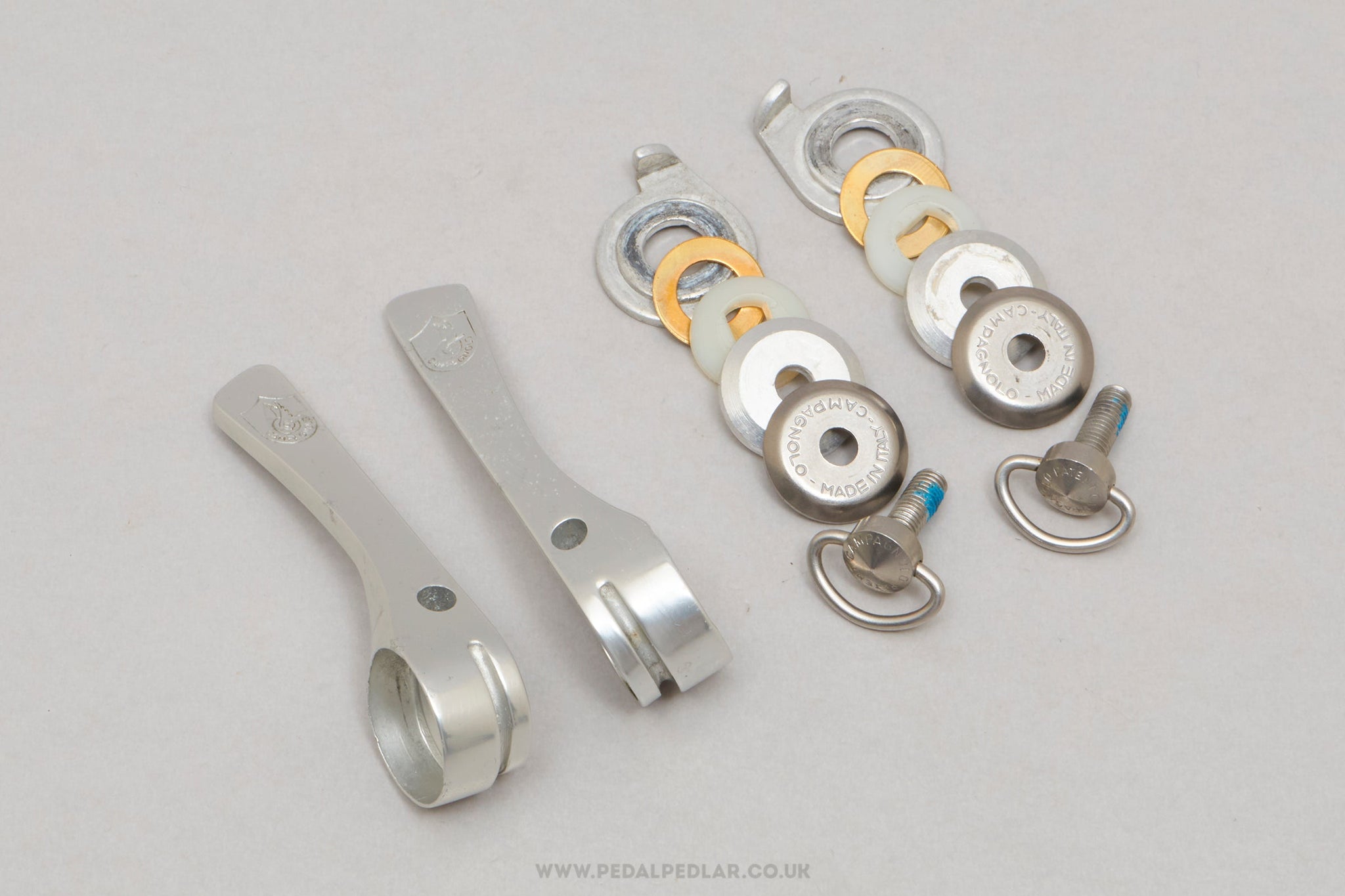 Campagnolo C-Record (0118071 / 0118072) 1st Gen Vintage Braze-on Downtube Shifters - Pedal Pedlar - Bike Parts For Sale