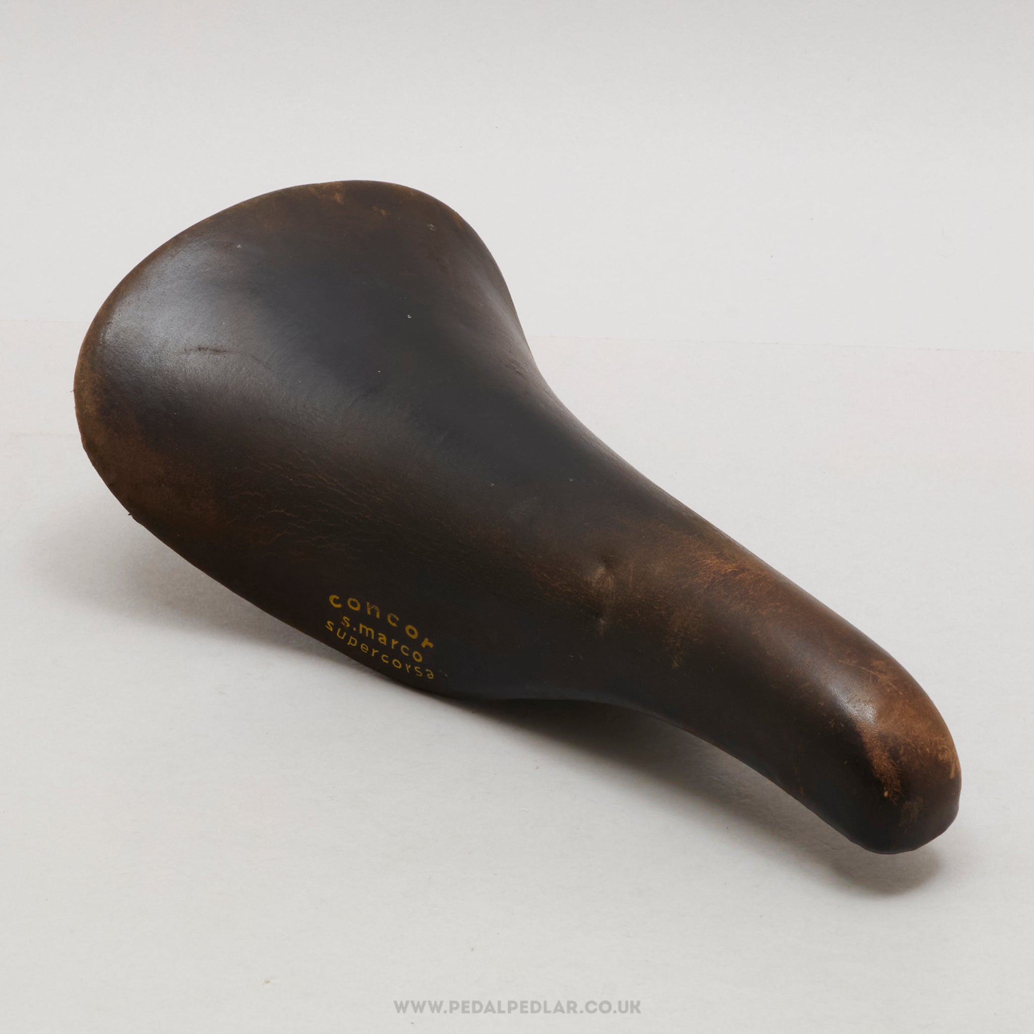 Selle San Marco Concor Supercorsa Vintage Black Leather Saddle - Pedal Pedlar - Bike Parts For Sale