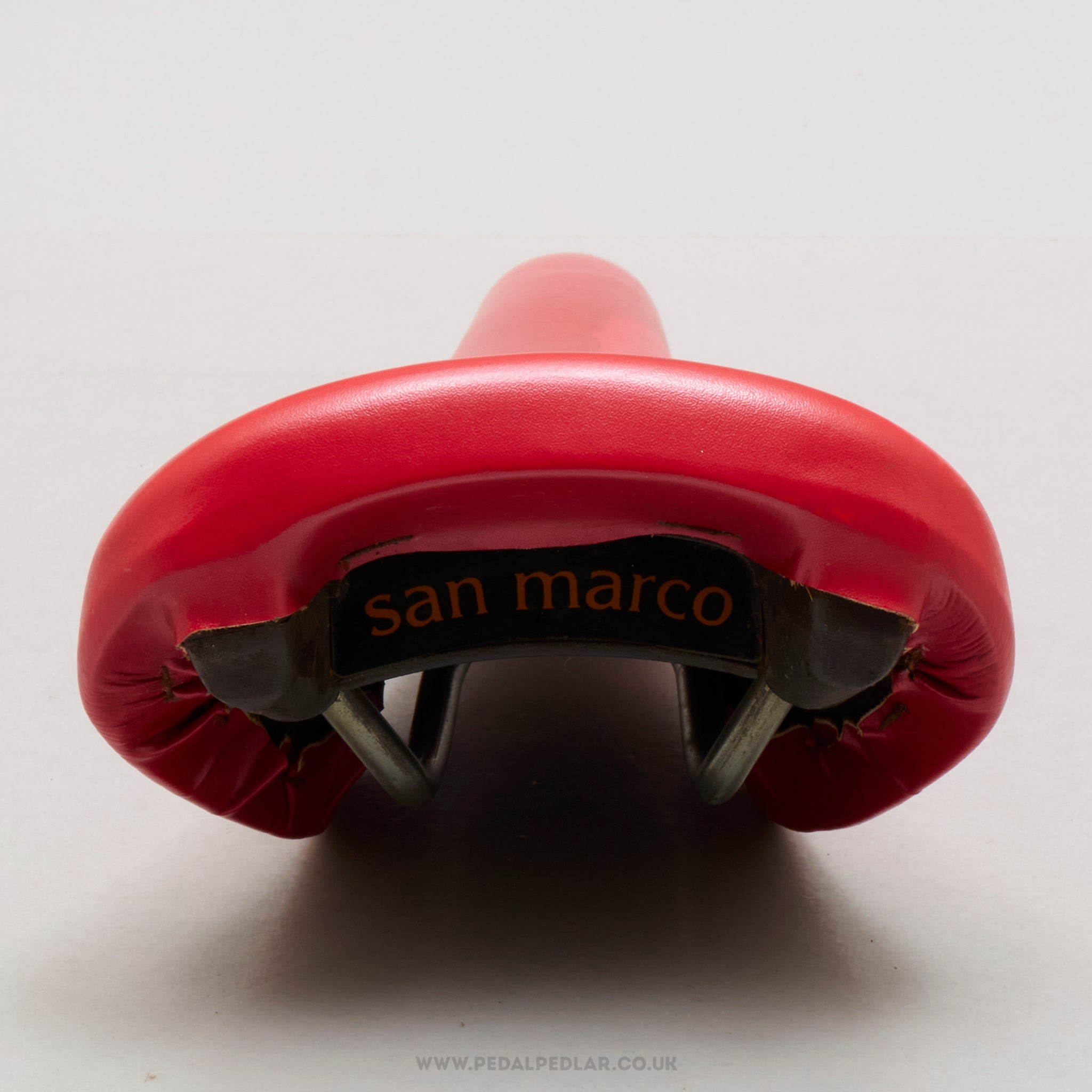 Selle San Marco Concor Supercorsa Vintage Red Leather Saddle - Pedal Pedlar - Bike Parts For Sale