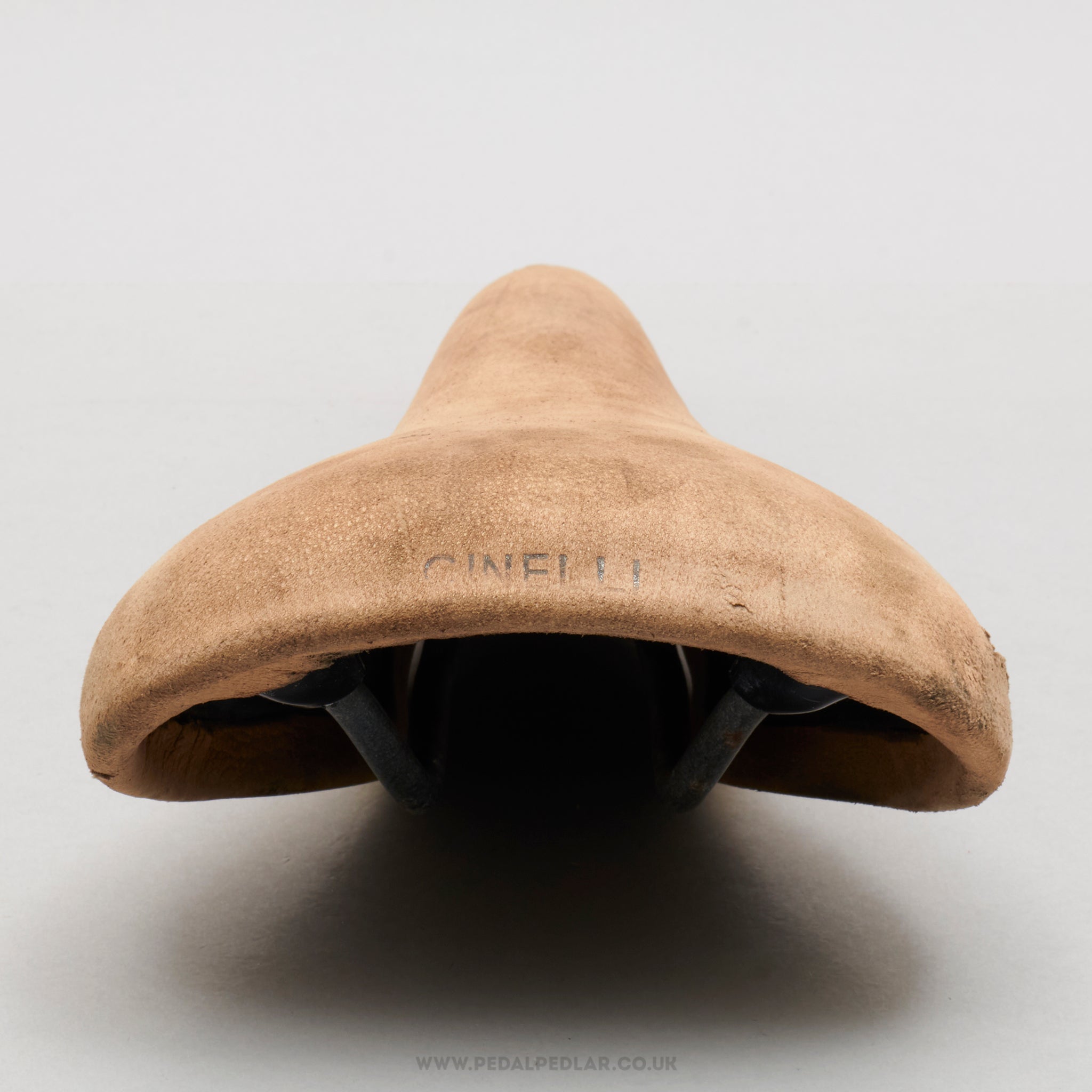 Cinelli Unicanitor (Mod. 75 #3) Buffalo Silver Logo Vintage Light Brown Leather Saddle - Pedal Pedlar - Bike Parts For Sale