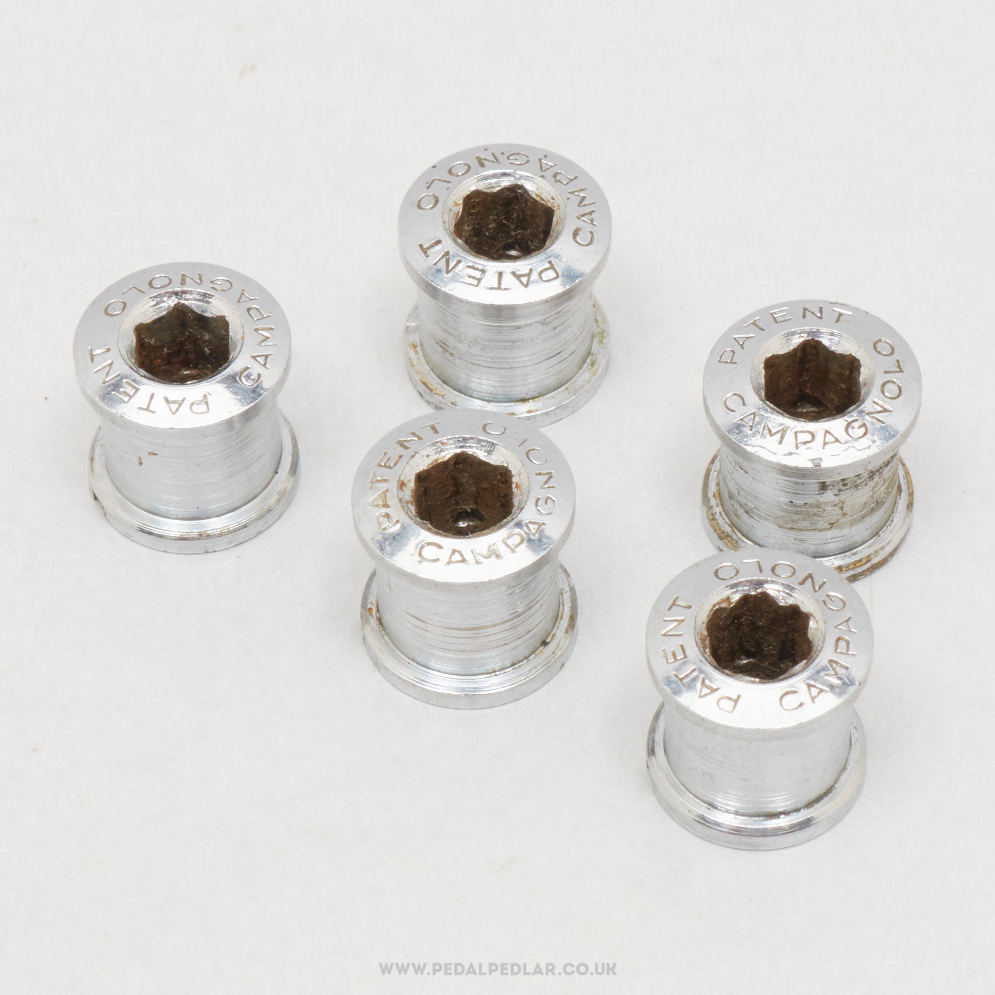 Campagnolo Nuovo/Super Record (754/755) 'Patent' Vintage Chainring Bolts Set - Pedal Pedlar - Bike Parts For Sale
