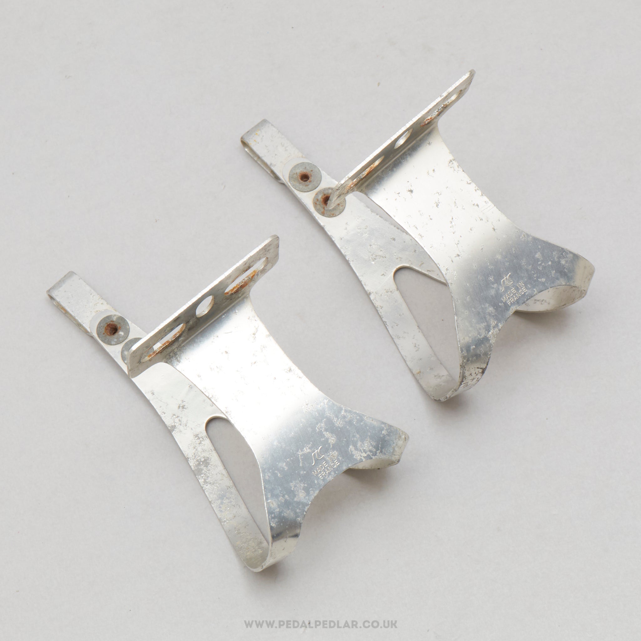 Christophe 49 / 496 Z Silver Size M Vintage Alloy Toe Clips - Pedal Pedlar - Bike Parts For Sale