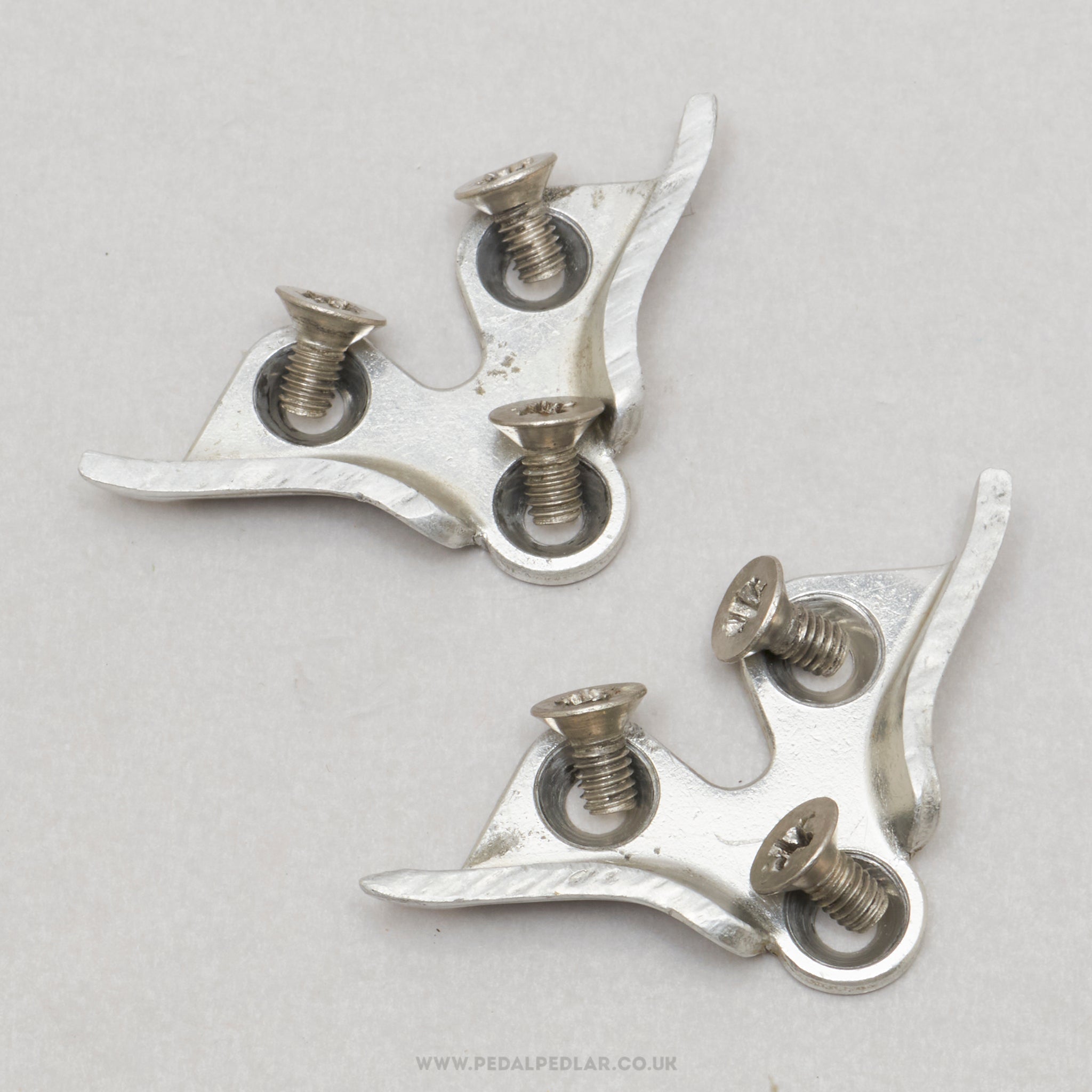 Shimano Dura-Ace AX / 600 AX Light Size L Vintage Aero Alloy Toe Clips - Pedal Pedlar - Bike Parts For Sale