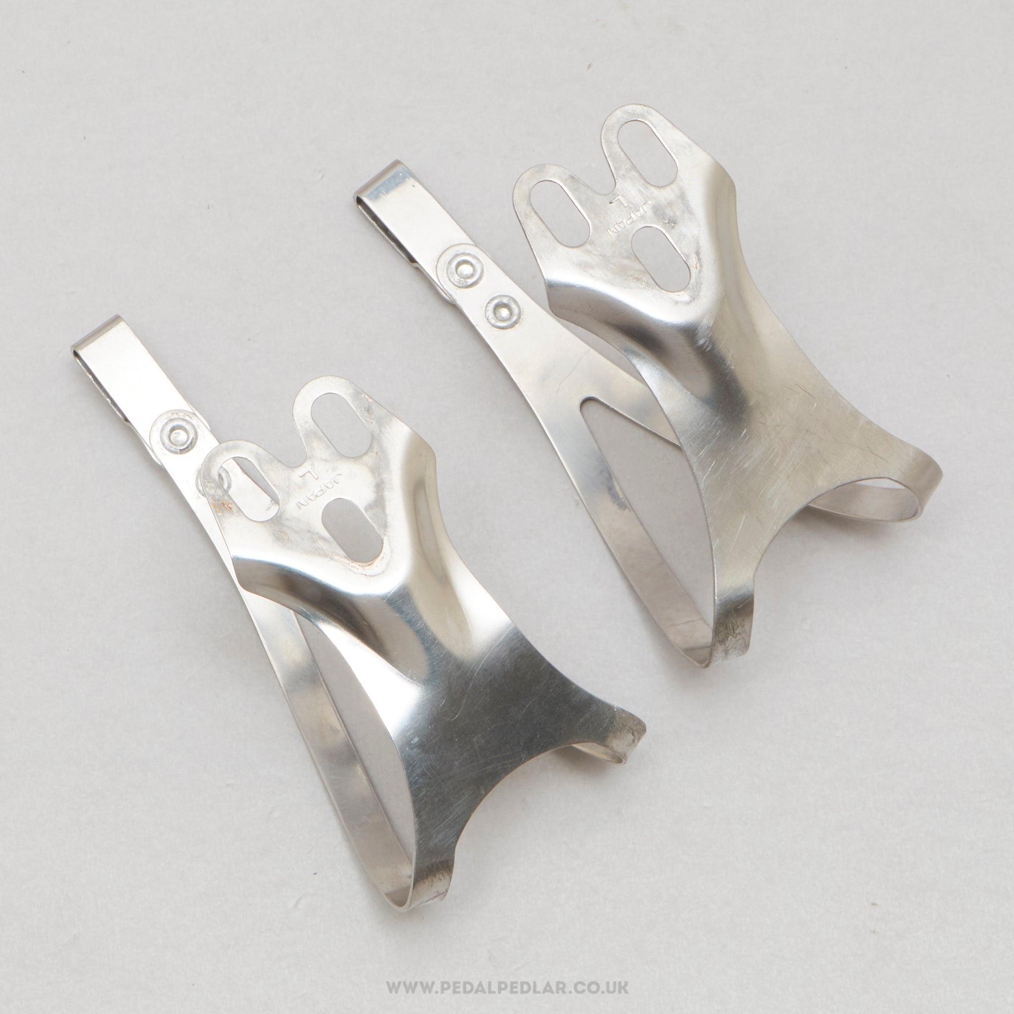 Shimano Dura-Ace AX / 600 AX Light Size L Vintage Aero Alloy Toe Clips - Pedal Pedlar - Bike Parts For Sale