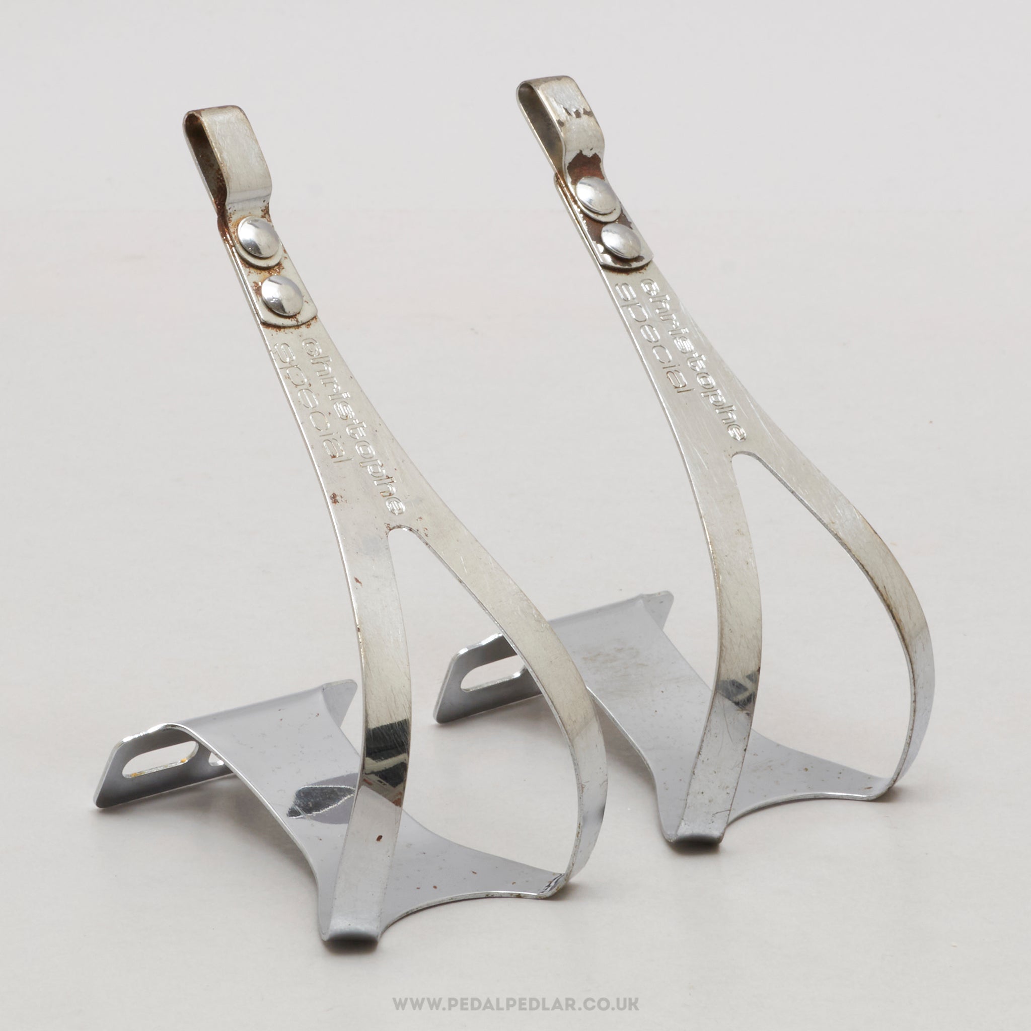 Christophe 50 / 506 AFA 'Special' Size L Vintage Steel Toe Clips - Pedal Pedlar - Bike Parts For Sale