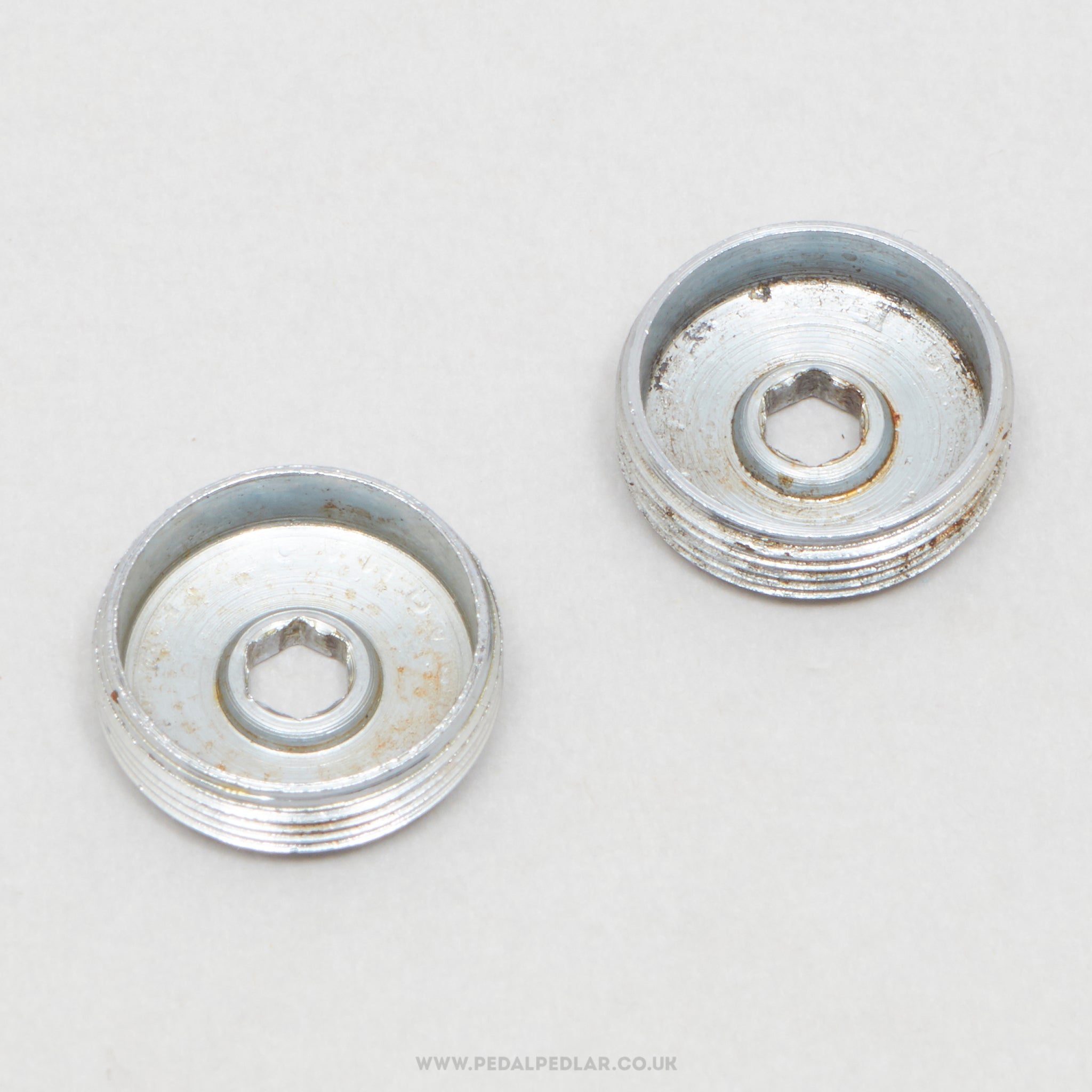 Campagnolo Record (756) 'Patent' Early Type Vintage Crank Arm Dust Caps - Pedal Pedlar - Bike Parts For Sale