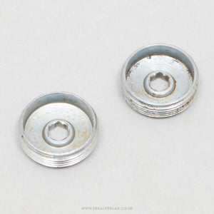 Campagnolo Record (756) 'Patent' Early Type Vintage Crank Arm Dust Caps - Pedal Pedlar - Bike Parts For Sale