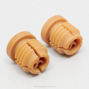 Brooks Classic Brown Handlebar End Plugs - Pedal Pedlar - Bike Parts For Sale