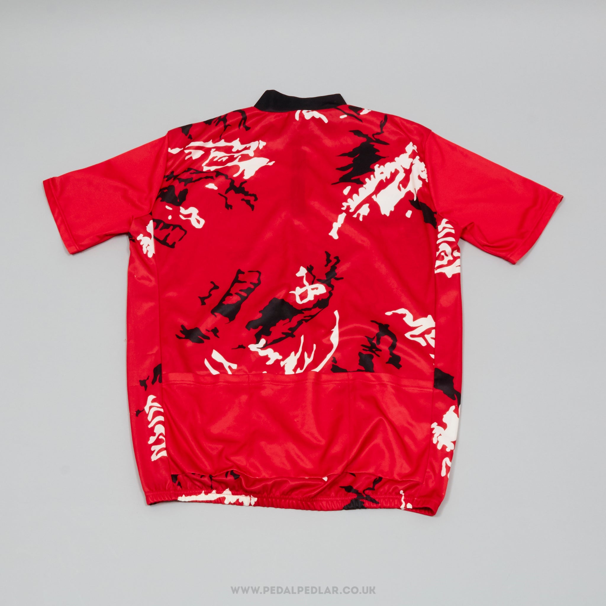 Red, White & Black Large Vintage Cycling Jersey - Pedal Pedlar - Clothing For Sale