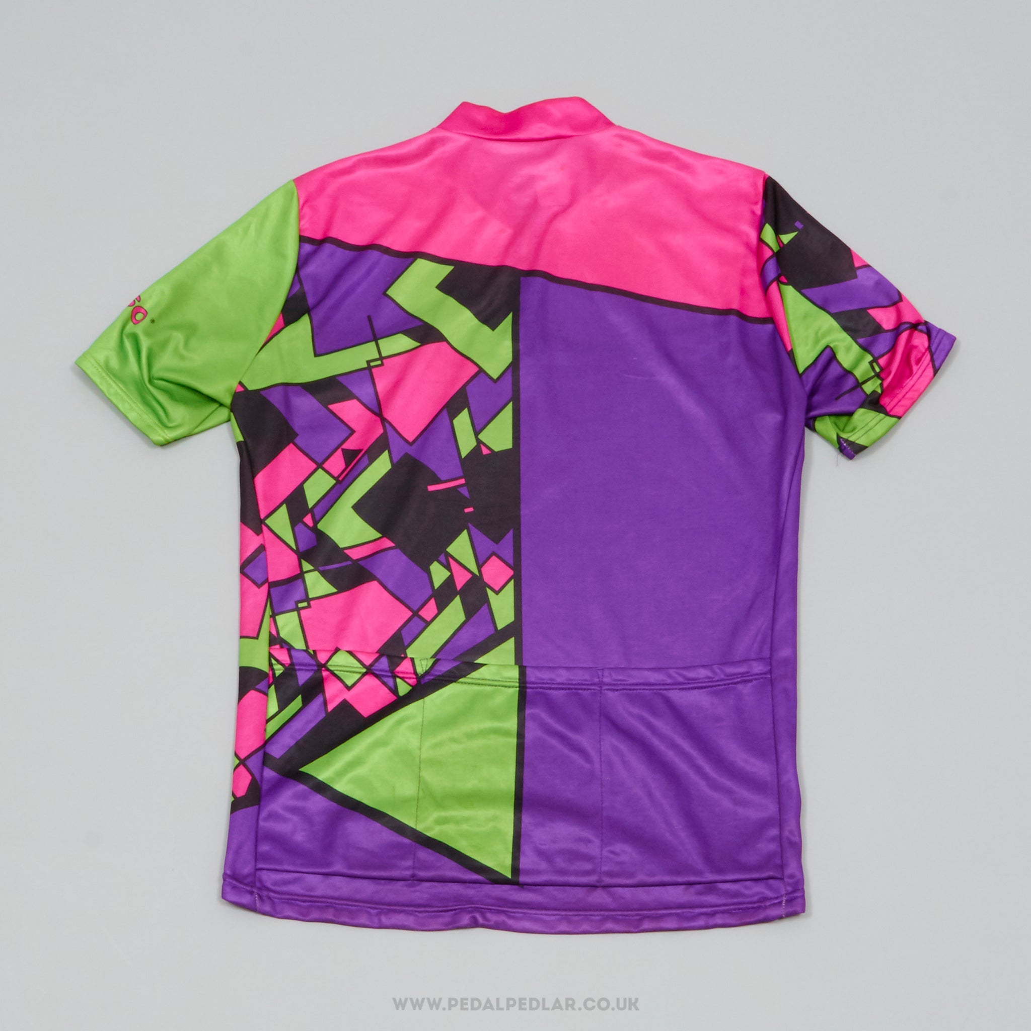 Gonso Purple, Pink & Green Pattern Small Vintage Cycling Jersey - Pedal Pedlar - Clothing For Sale