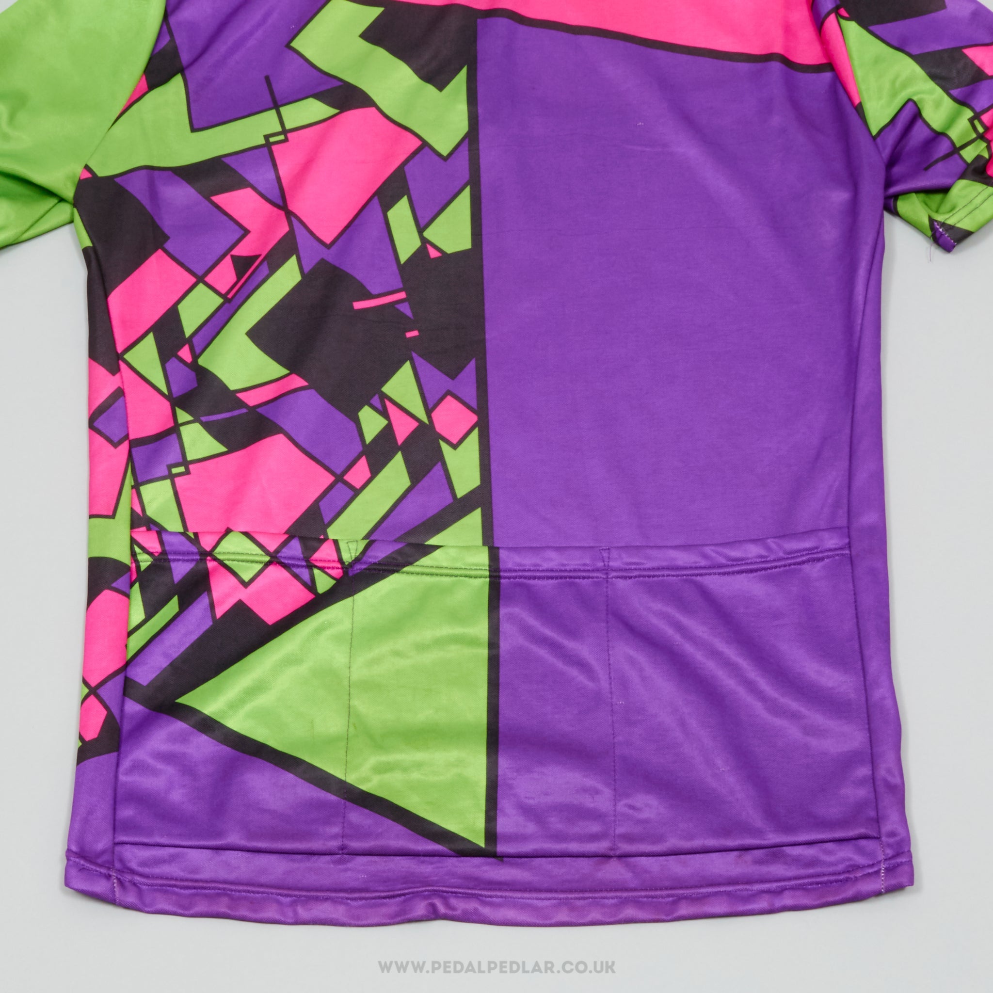 Gonso Purple, Pink & Green Pattern Small Vintage Cycling Jersey - Pedal Pedlar - Clothing For Sale