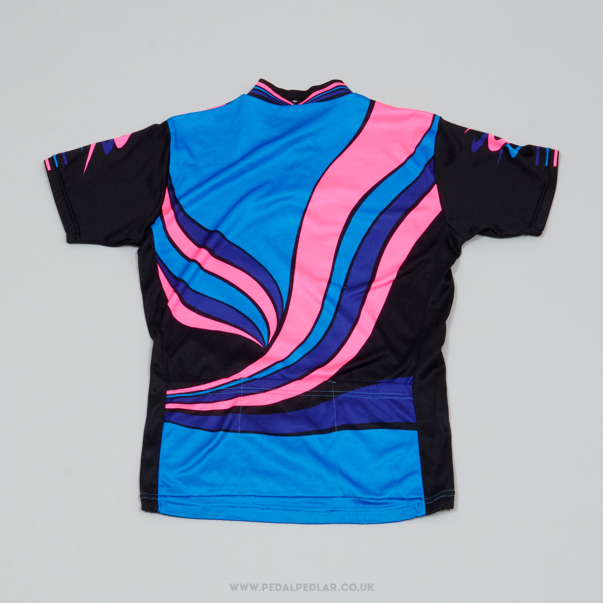 Noret Blue, Pink & Black Medium Vintage Cycling Jersey - Pedal Pedlar - Clothing For Sale