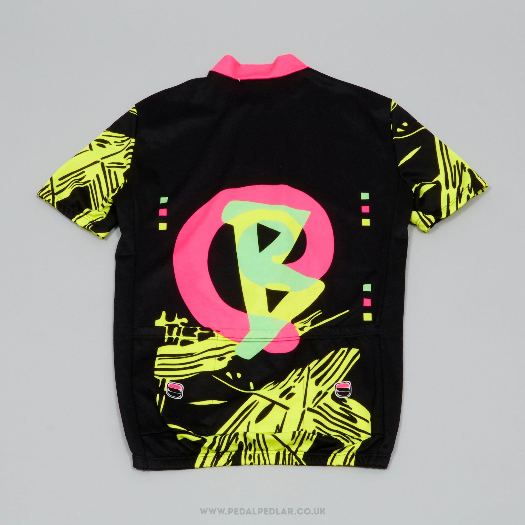 Sportful Black & Neon Medium Vintage Cycling Jersey - Pedal Pedlar - Clothing For Sale