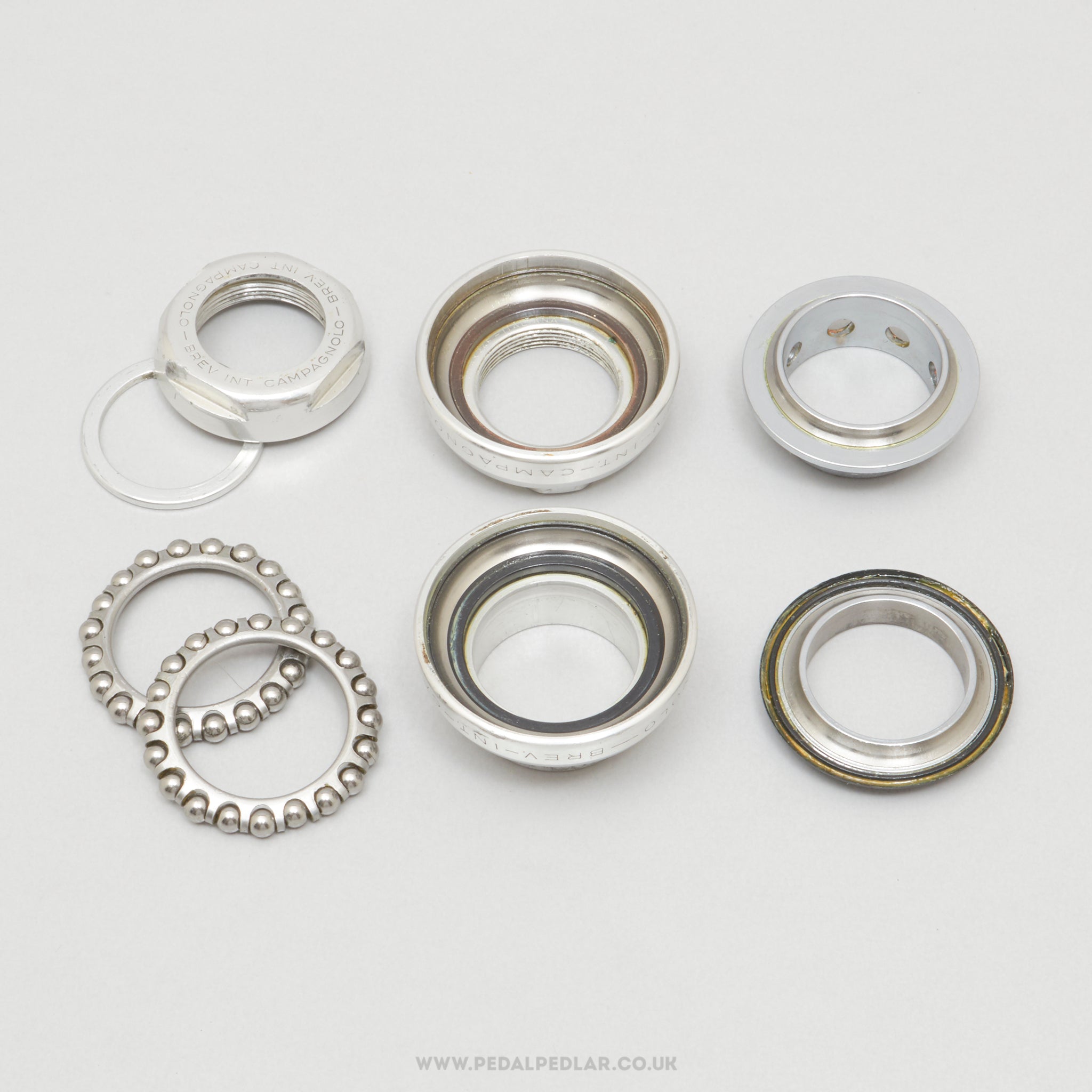 Campagnolo Croce d'Aune / Chorus (C0D0) Vintage 1" Threaded Italian Headset - Pedal Pedlar - Bike Parts For Sale