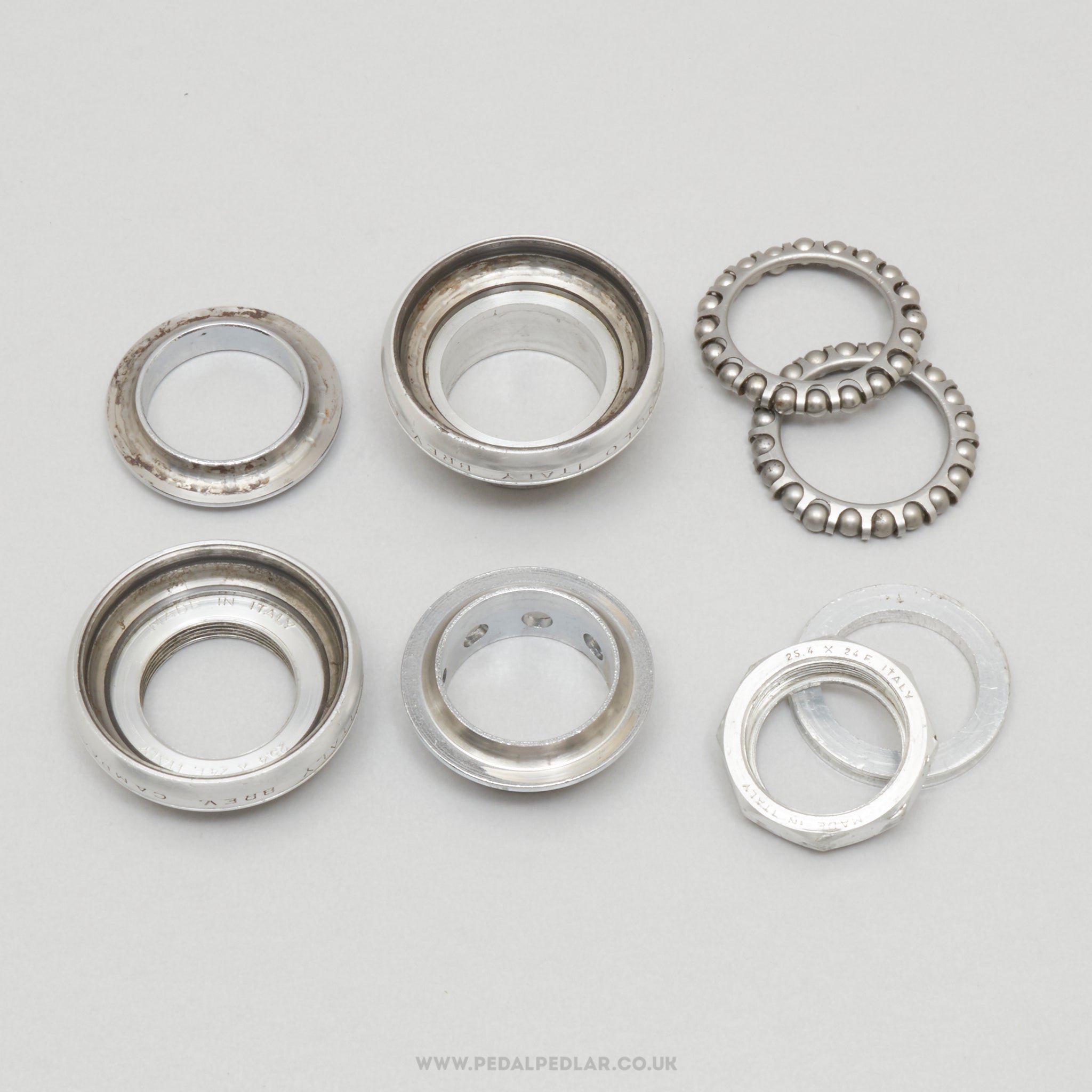 Campagnolo Super Record (4041) Strada 2nd Gen Vintage 1" Threaded Italian Headset - Pedal Pedlar - Bike Parts For Sale