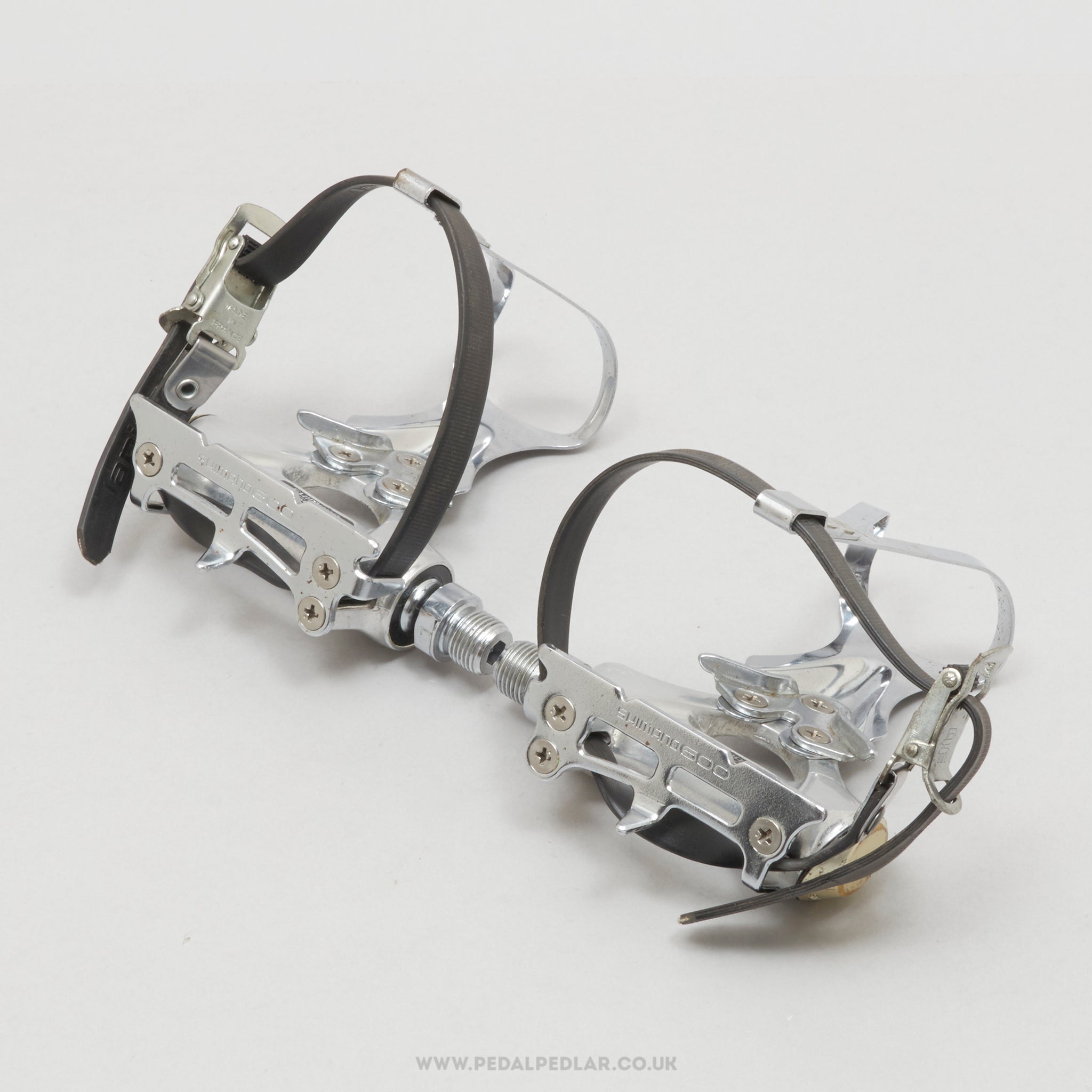 pedal vintage Shimano 600 (PD-6207) w) Clips & Straps Vintage Aero Road Pedals