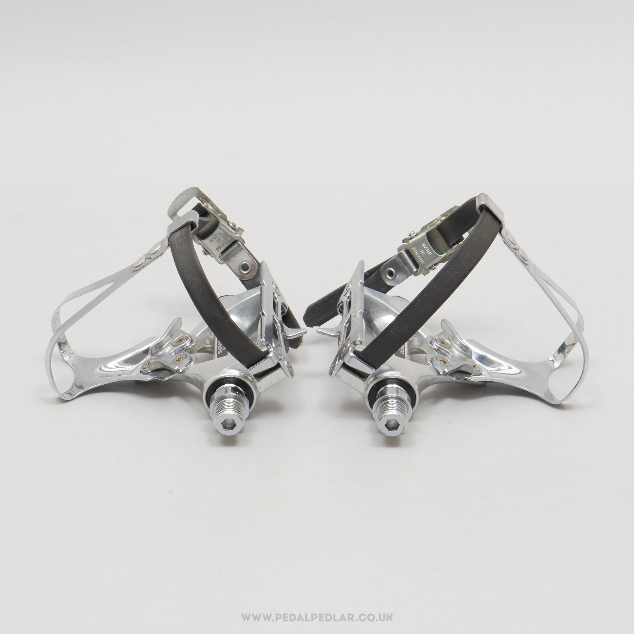 Shimano 600 PD 6207 w Clips Straps Vintage Aero Road Pedals