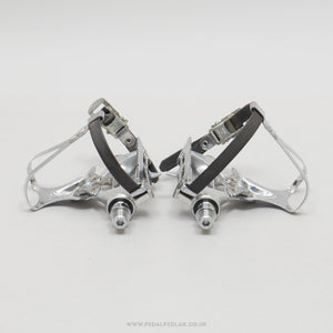 Shimano 600 (PD-6207) w) Clips & Straps Vintage Aero Road Pedals - Pedal Pedlar - Bike Parts For Sale