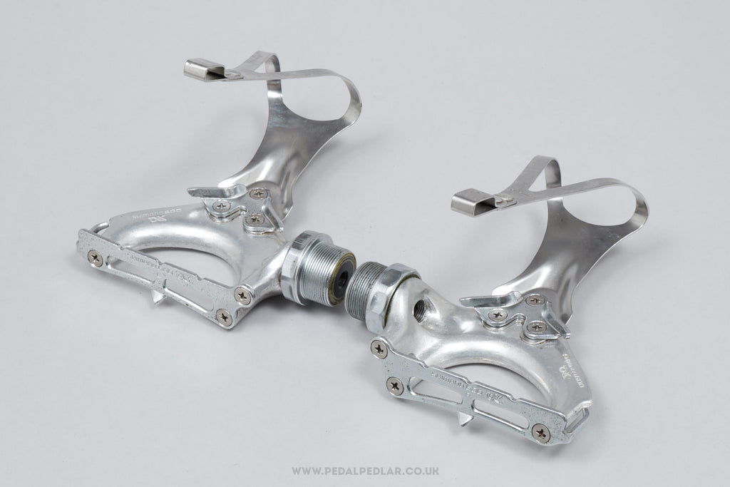 Shimano 600 AX (PD-6300) w) Toe Clips c.1981 Vintage Aero Road Pedals