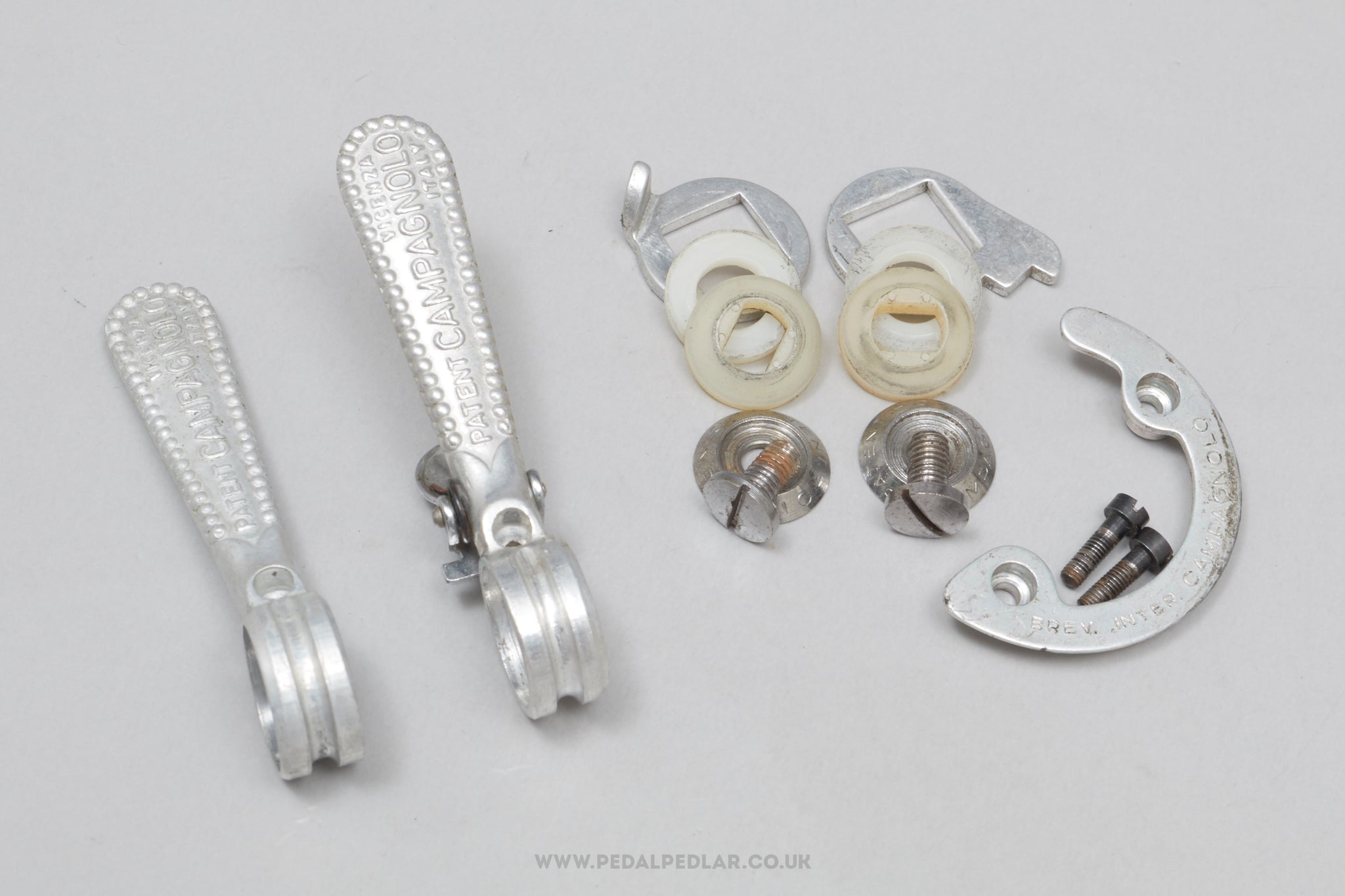 Campagnolo Nuovo/Super Record (1013/5 / 1013/6) Portacatena Vintage Braze-On Downtube Shifters - Pedal Pedlar - Bike Parts For Sale