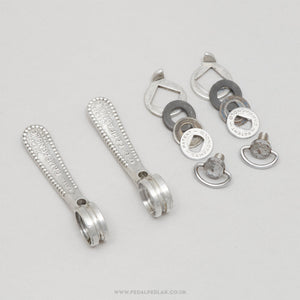 Campagnolo Nuovo/Super Record (1013/5 / 1013/6) Curved Vintage Braze-On Downtube Shifters - Pedal Pedlar - Bike Parts For Sale