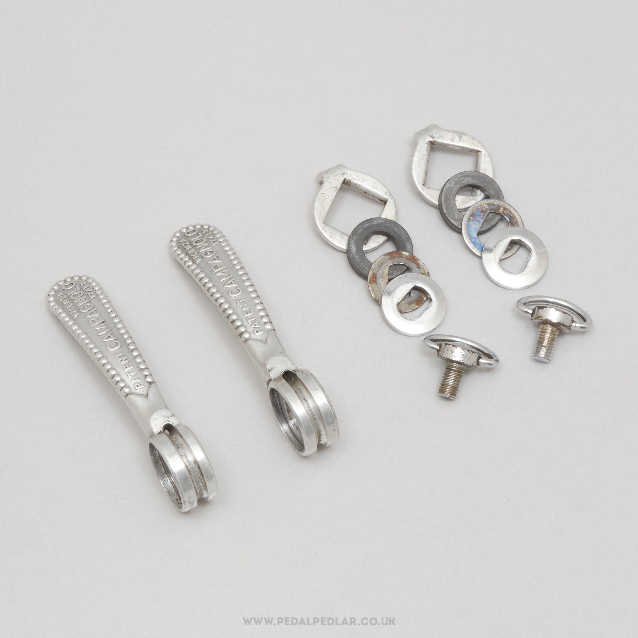 Campagnolo Nuovo/Super Record (1013/5 / 1013/6) Curved Vintage Braze-On Downtube Shifters - Pedal Pedlar - Bike Parts For Sale