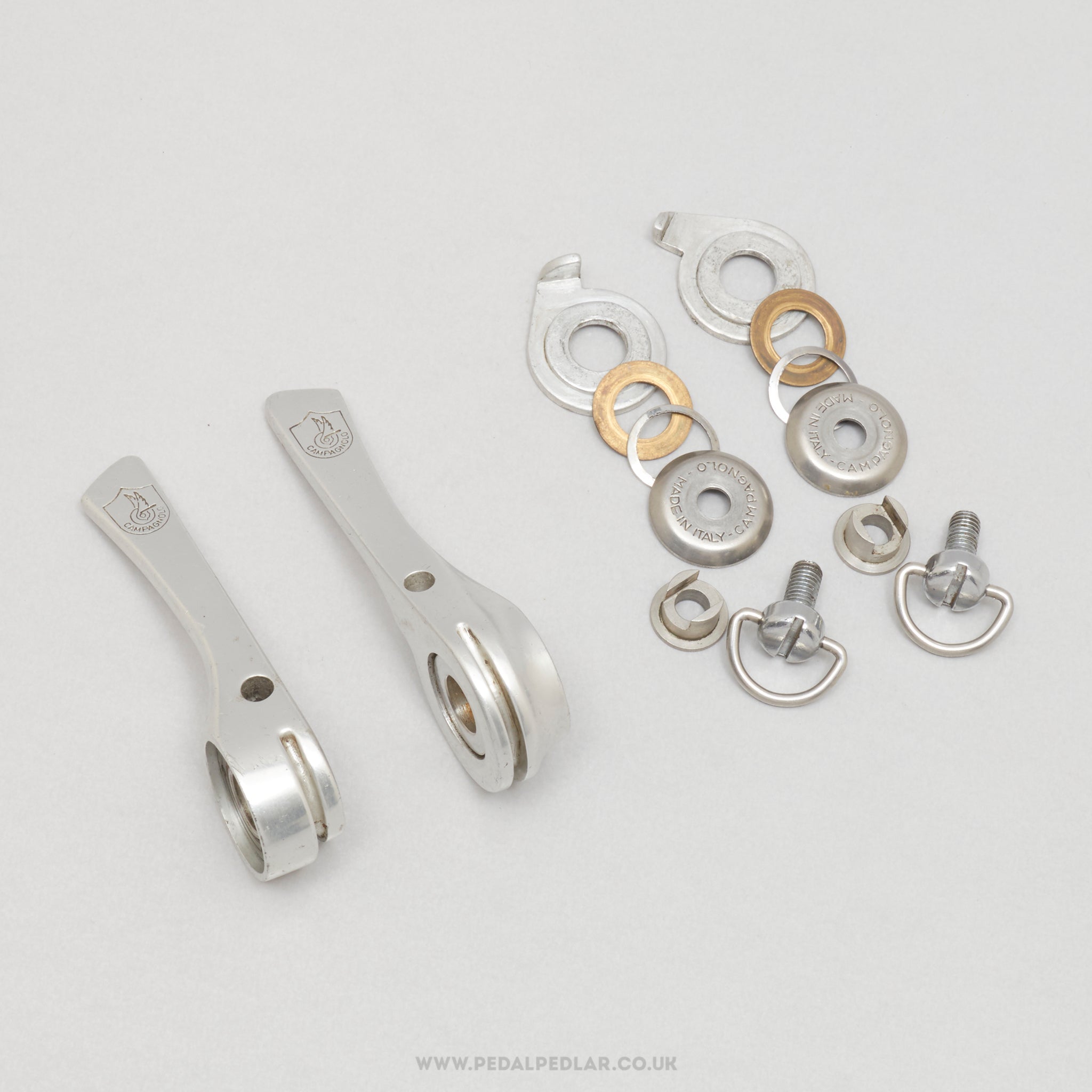 Campagnolo C-Record (A271) 2nd Gen 'Doppler' Retro-Friction Vintage Braze-On Downtube Shifters - Pedal Pedlar - Bike Parts For Sale