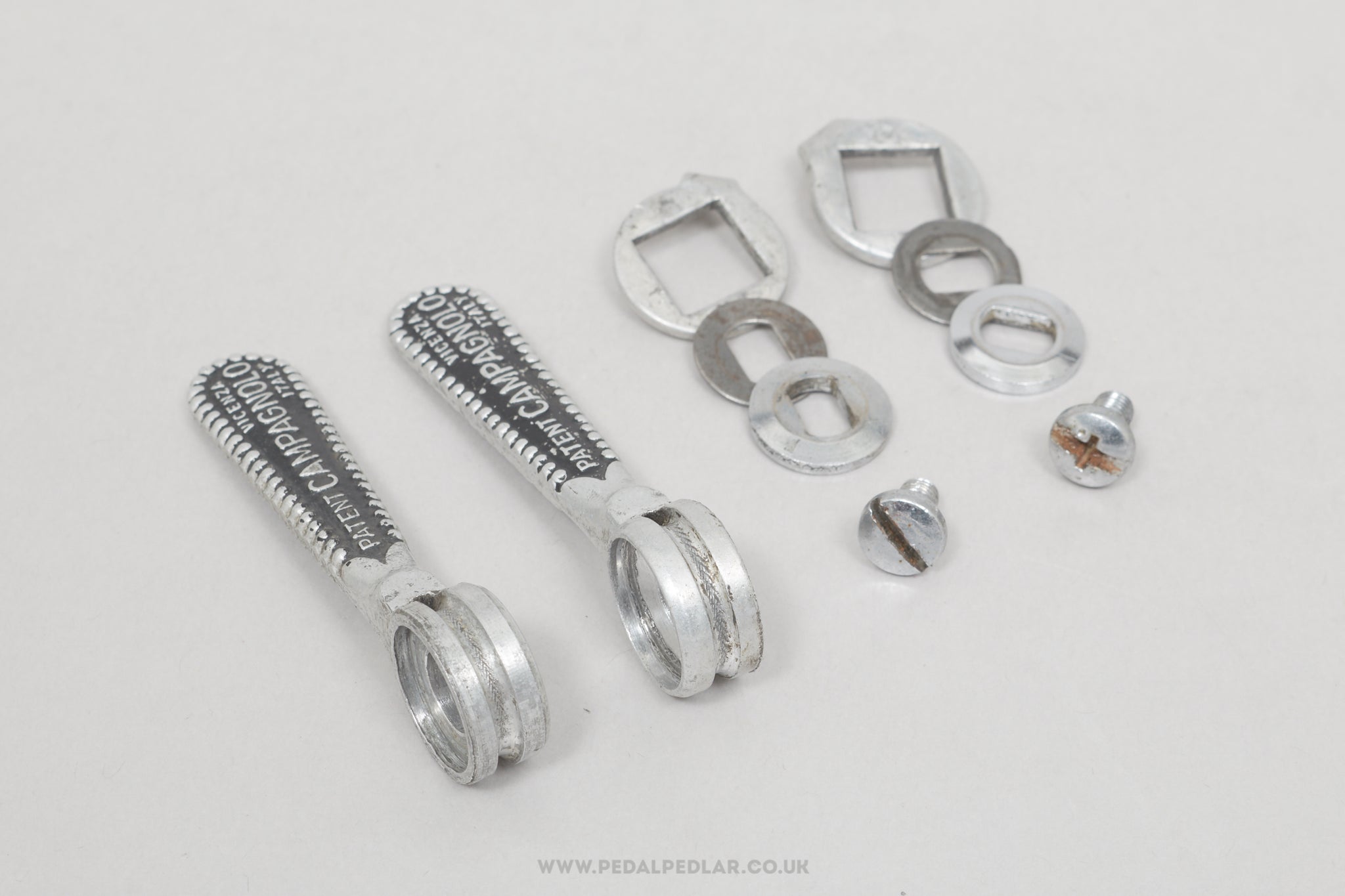Campagnolo Nuovo / Super Record (1013/5 / 1013/6) Enamelled Vintage Braze-On Downtube Shifters - Pedal Pedlar - Bike Parts For Sale