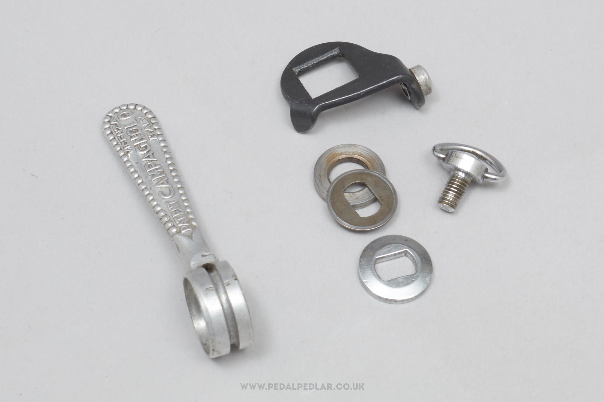 Campagnolo Nuovo/Super Record (1013/6) Black Guide Vintage Braze-On Right Downtube Shifter - Pedal Pedlar - Bike Parts For Sale