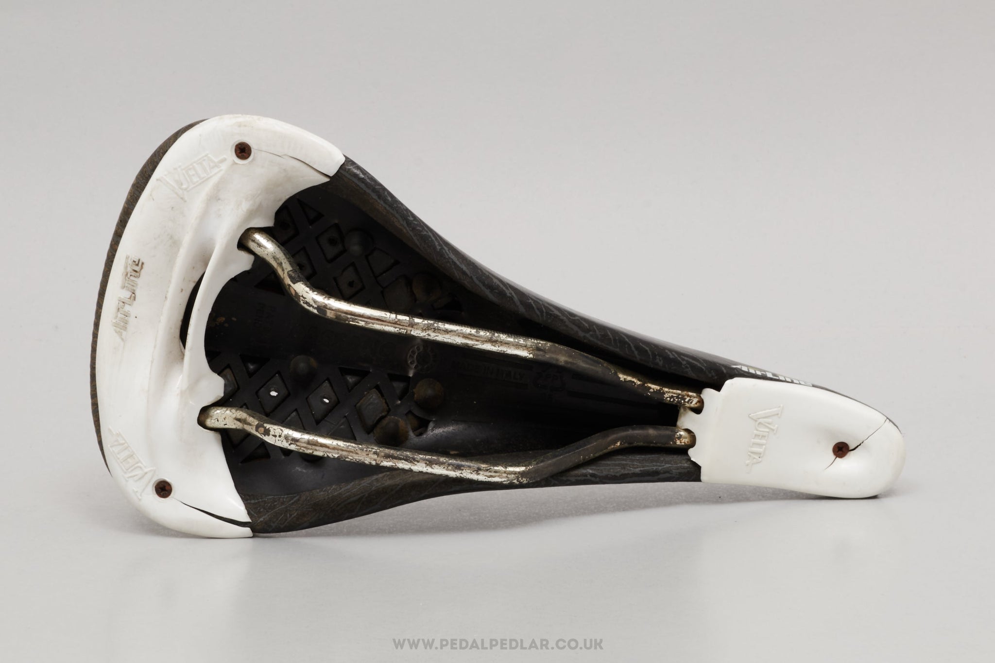 VUELTA Selle Bassano Saddle GENUINE LEATHER Made In Italy Cromoly Rails - Foto 4