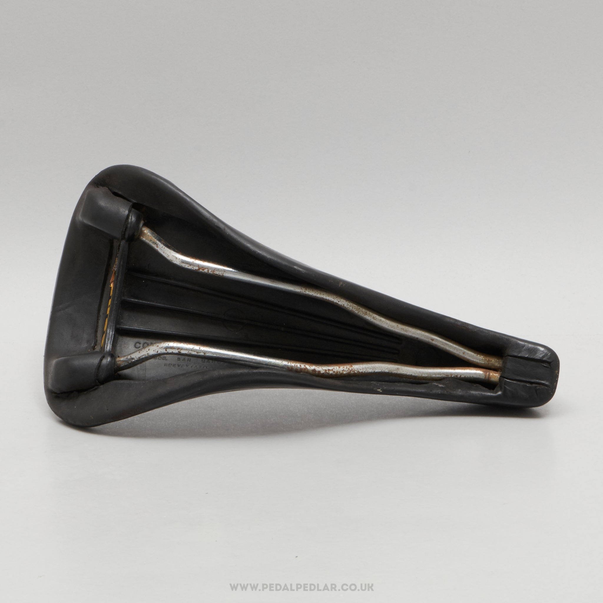 Selle San Marco Concor Supercorsa Vintage Black Leather Saddle - Pedal Pedlar - Bike Parts For Sale