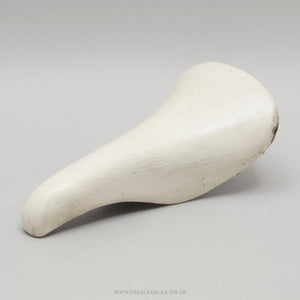 Selle San Marco Concor Supercorsa Confort Vintage White Leather Saddle - Pedal Pedlar - Bike Parts For Sale
