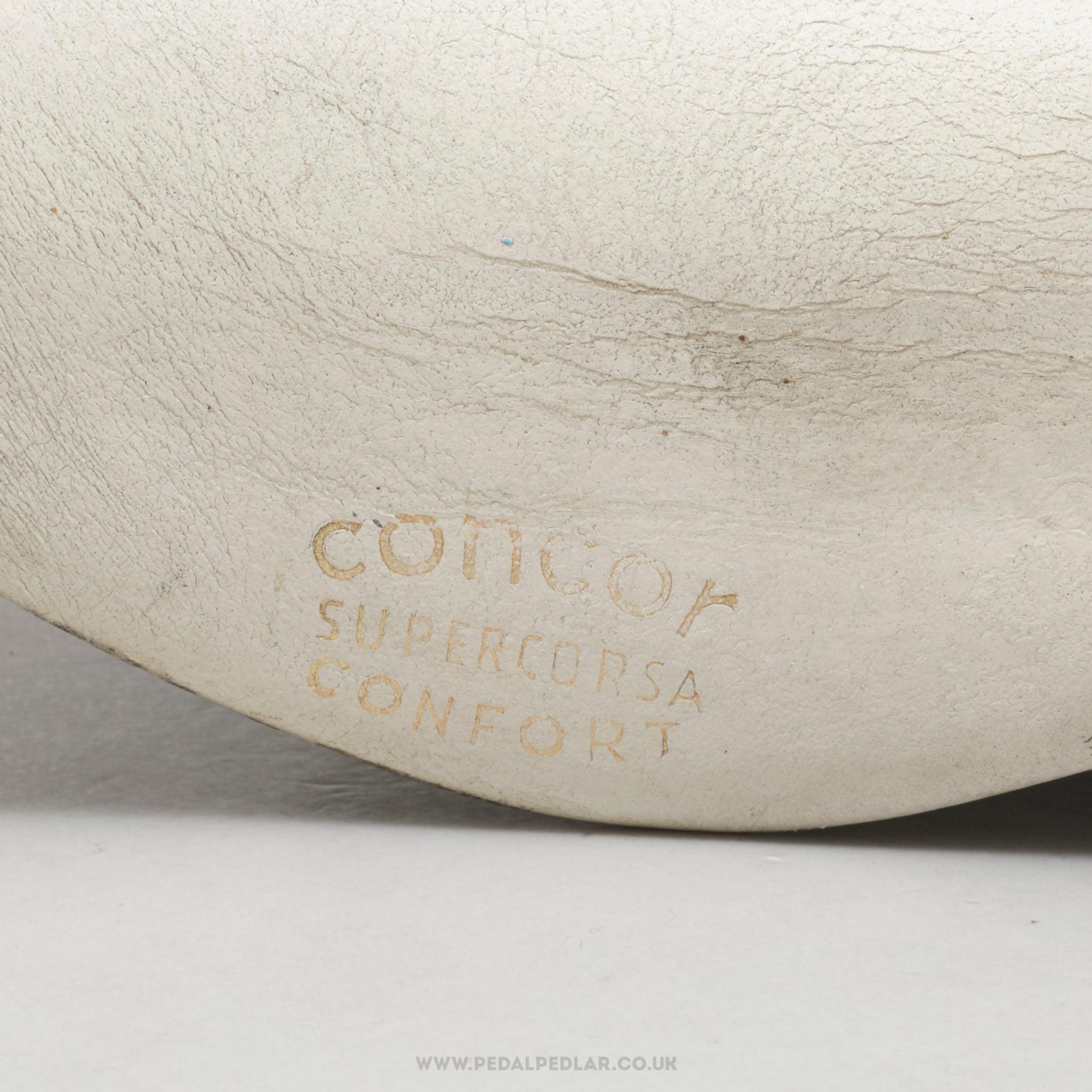 Selle San Marco Concor Supercorsa Confort Vintage White Leather Saddle - Pedal Pedlar - Bike Parts For Sale