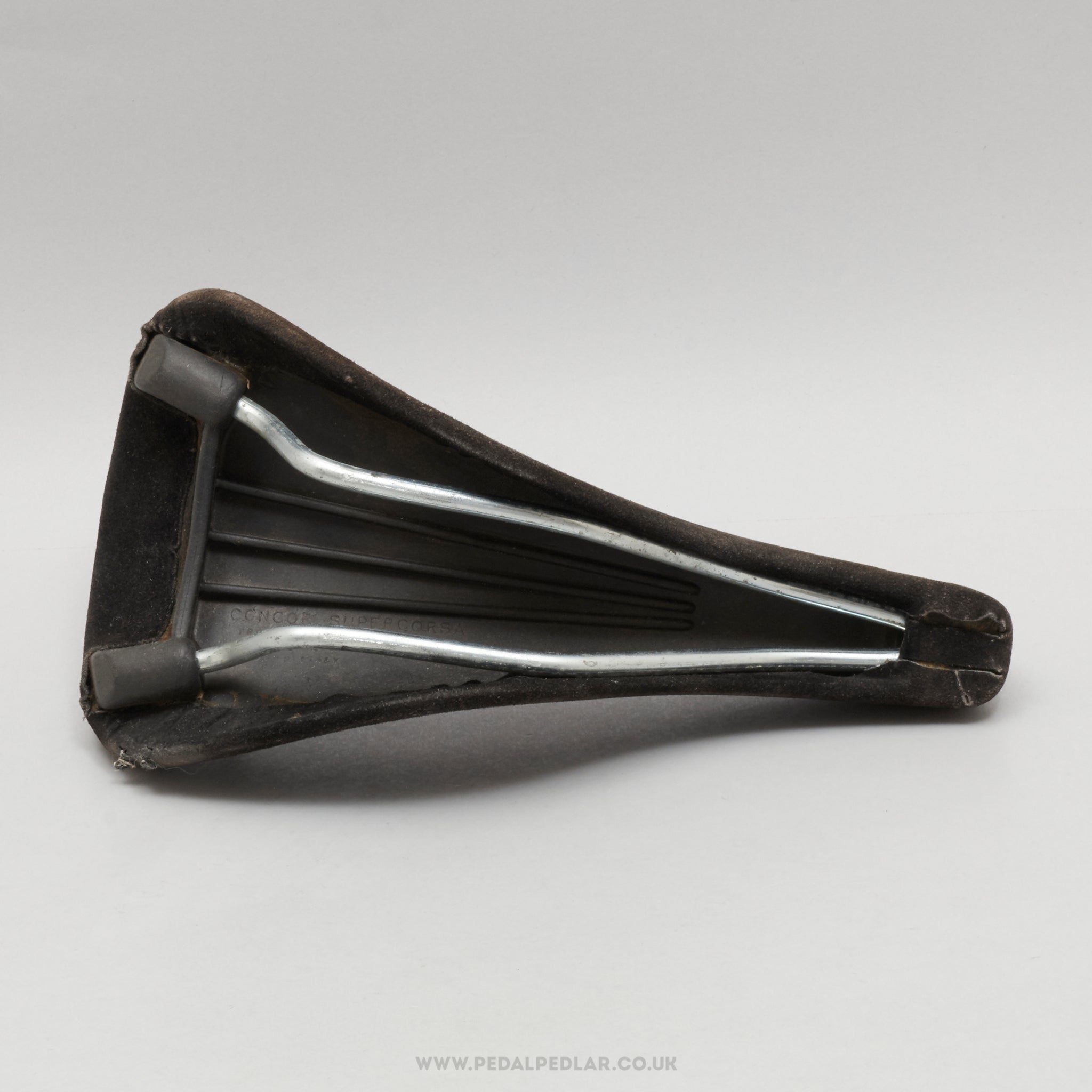 Selle San Marco Concor Supercorsa Vintage Black Leather Saddle - Pedal Pedlar - Bike Parts For Sale