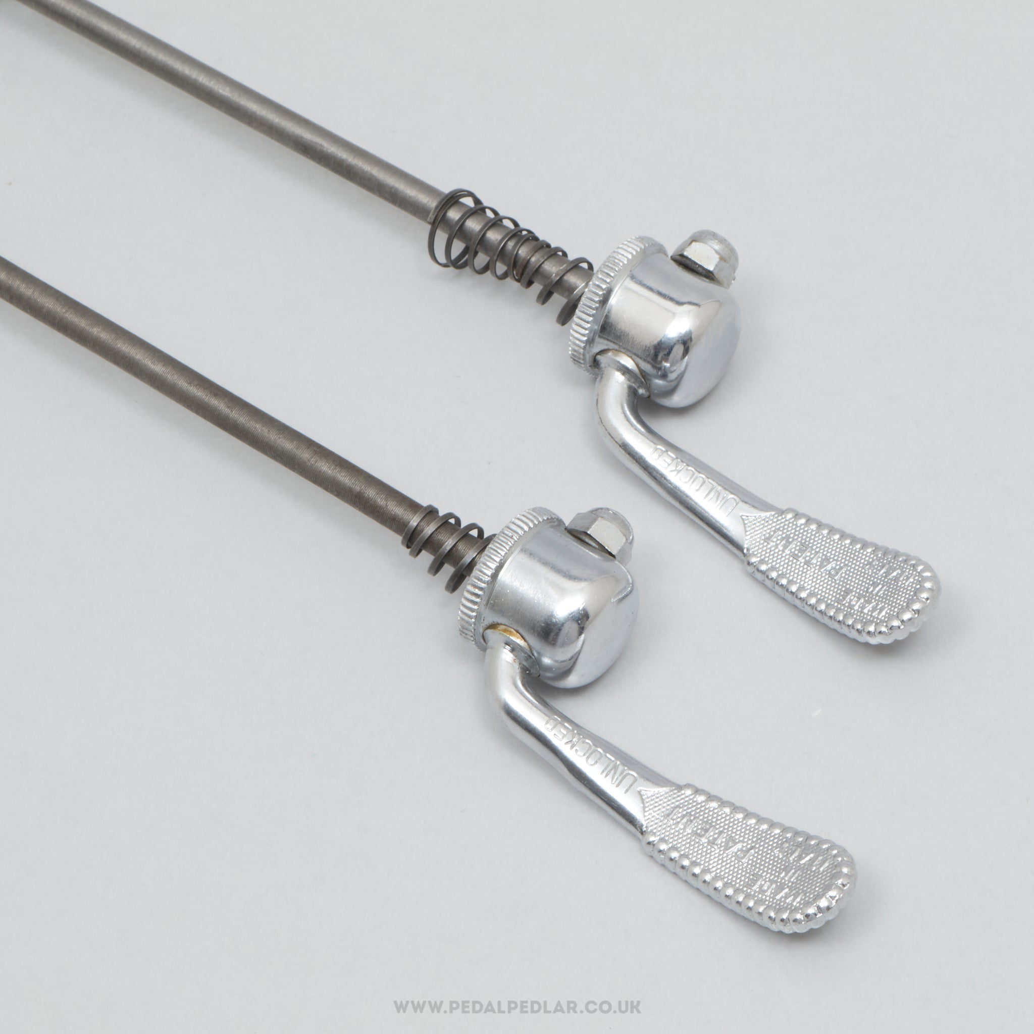 Campagnolo Nuovo/Super Record (1001/3 / 1006/8) Vintage Quick Release Skewers - Pedal Pedlar - Bike Parts For Sale