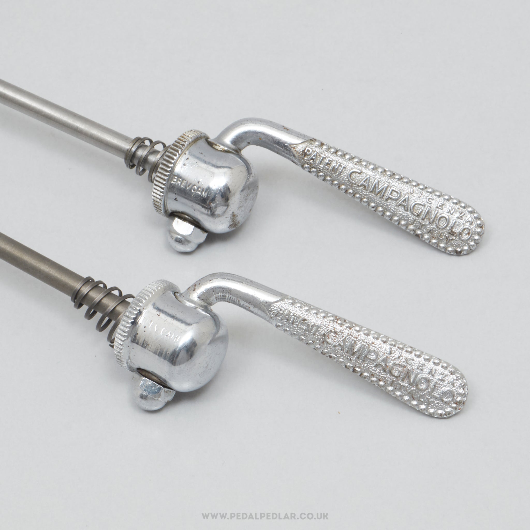 Campagnolo Record / Gran Sport (1001/3 / 1006/8) Open C Vintage Quick Release Skewers - Pedal Pedlar - Bike Parts For Sale