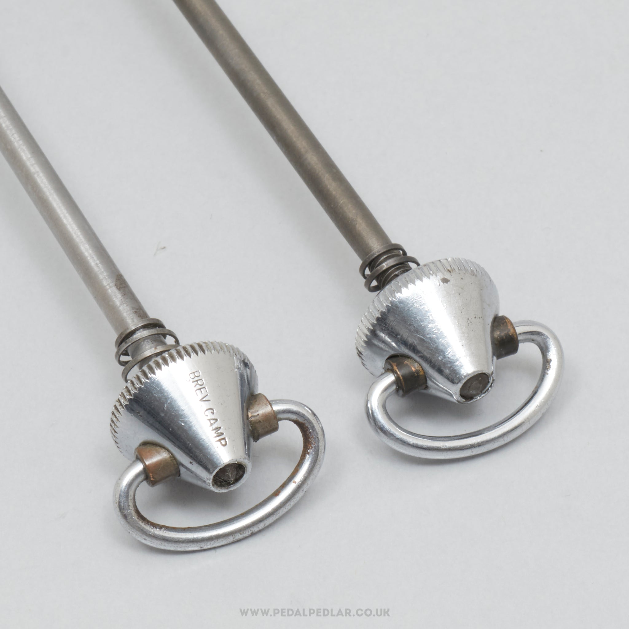 Campagnolo Record / Gran Sport (1001/3 / 1006/8) Open C Vintage Quick Release Skewers - Pedal Pedlar - Bike Parts For Sale