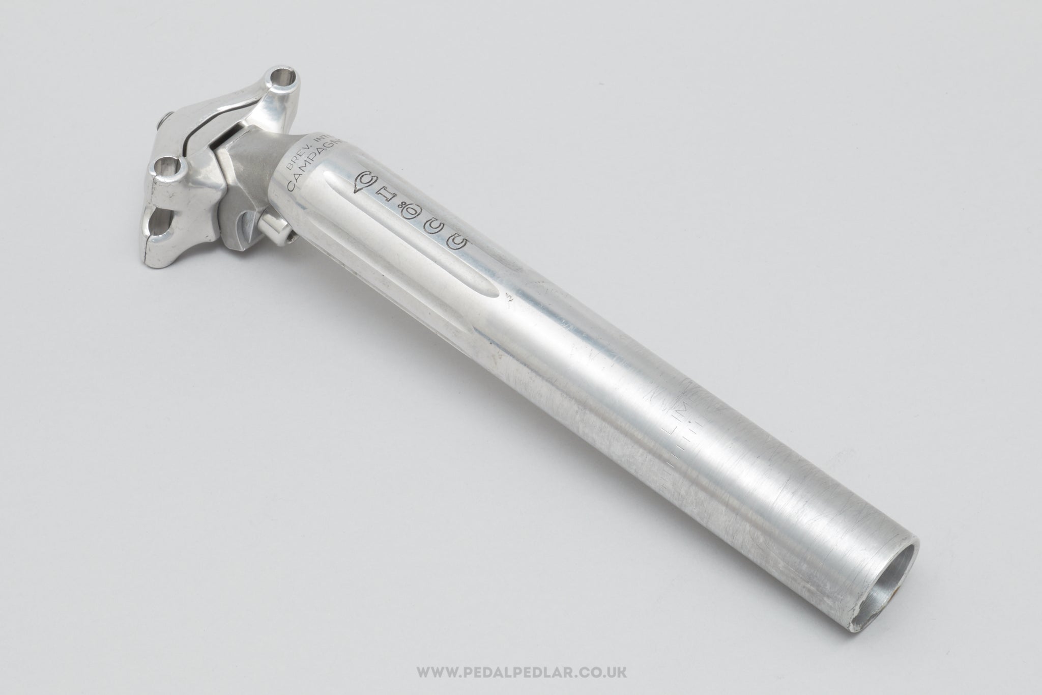 Campagnolo Nuovo Super Record (4051/1) Fluted 3rd Gen Ciocc Pantographed Vintage 27.2 mm Seatpost - Pedal Pedlar - Bike Parts For Sale