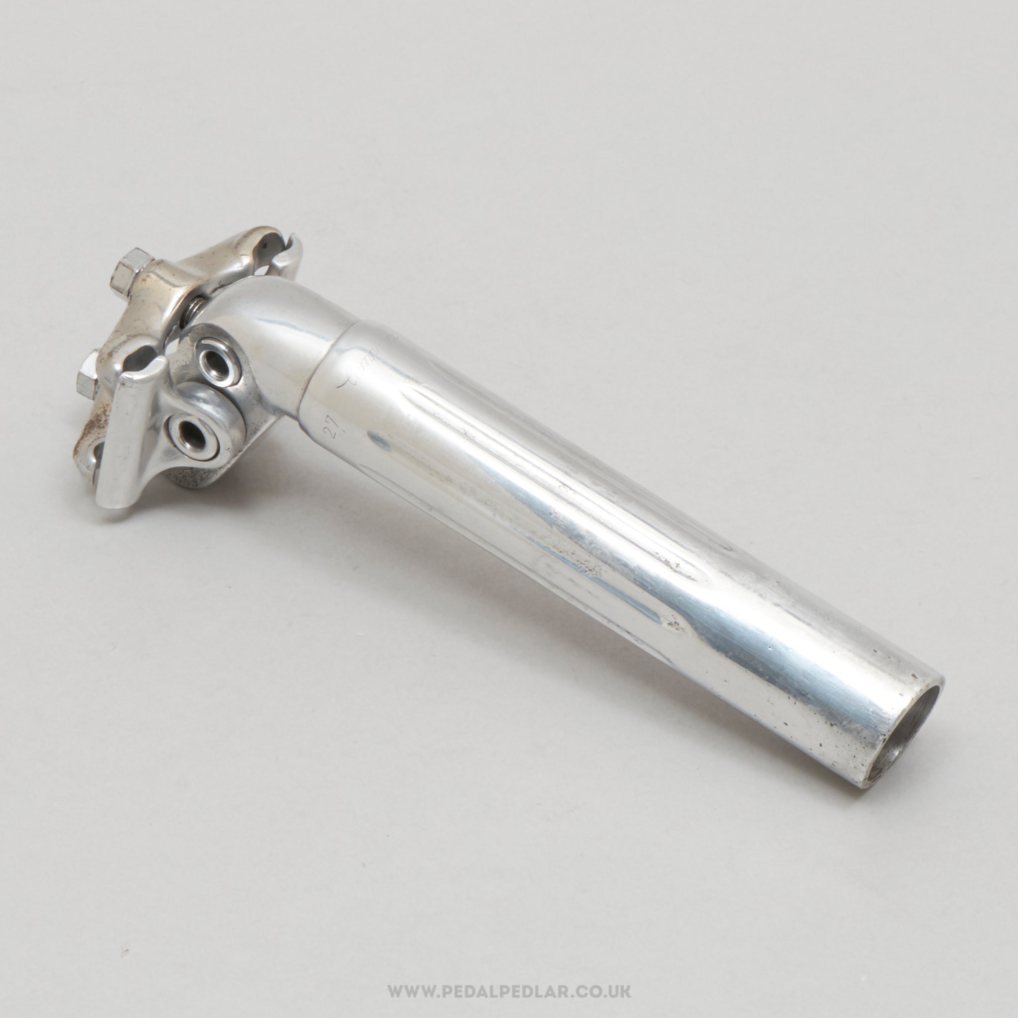 Campagnolo Nuovo Super Record (4051) Twin Bolt Fluted 1st Gen Vintage 27.0 mm Seatpost - Pedal Pedlar - Bike Parts For Sale