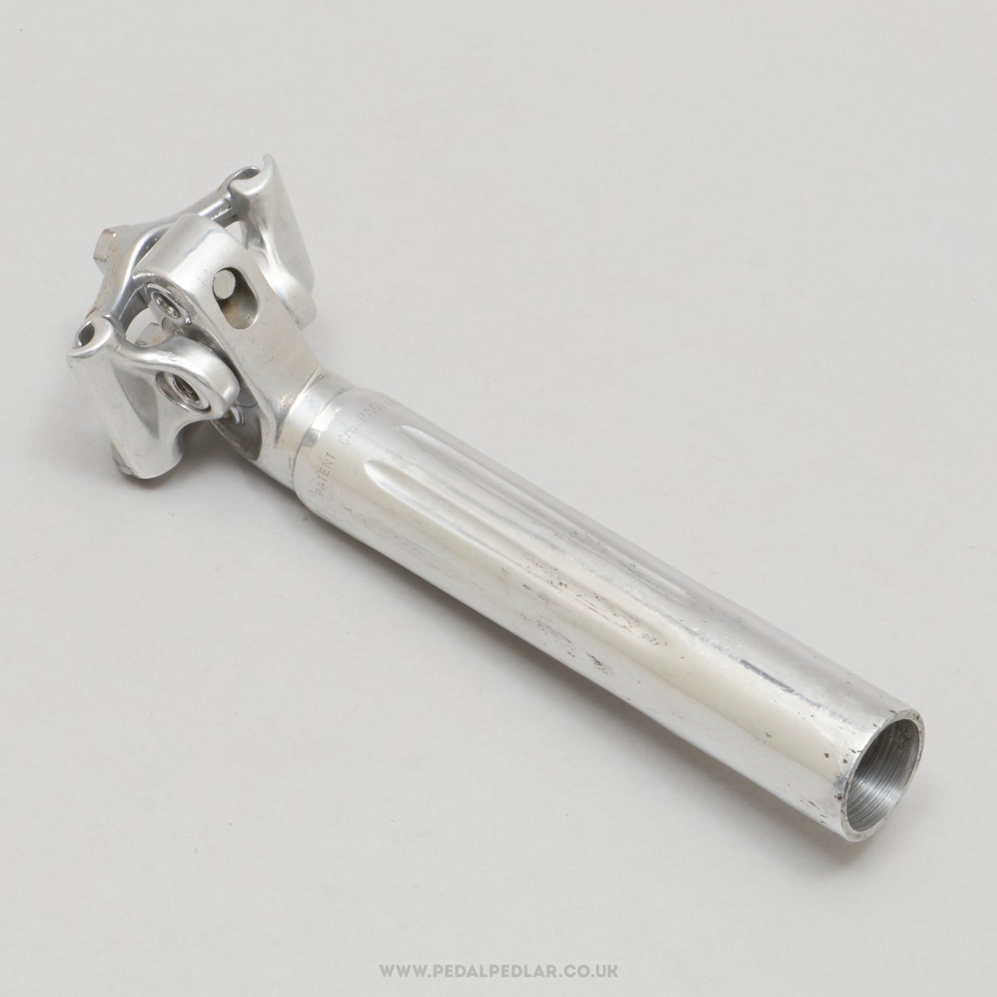 Campagnolo Nuovo Super Record (4051) Twin Bolt Fluted 1st Gen Vintage 27.0 mm Seatpost - Pedal Pedlar - Bike Parts For Sale