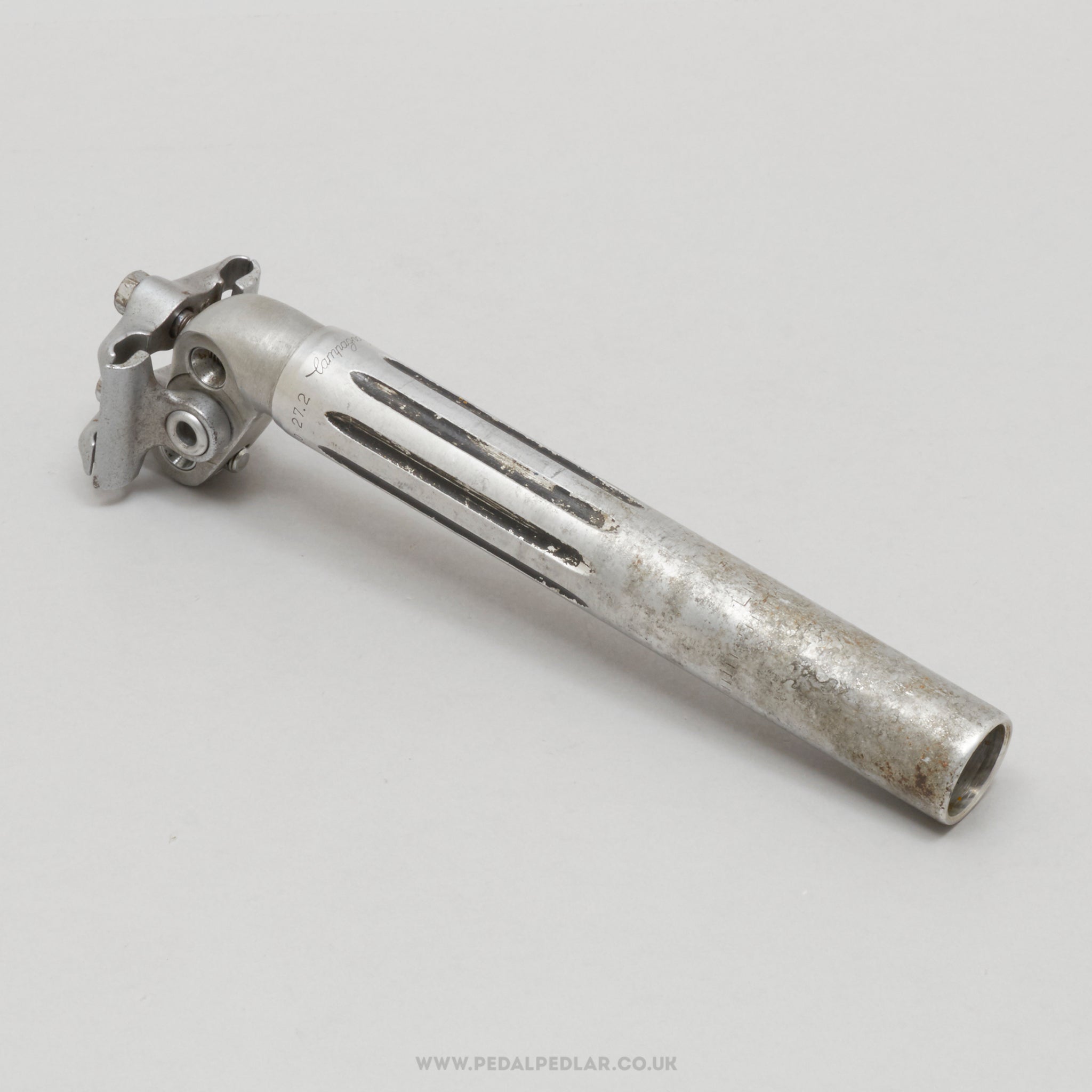Campagnolo Nuovo Super Record (4051) Twin Bolt Fluted 1st Gen Vintage 27.2 mm Seatpost - Pedal Pedlar - Bike Parts For Sale