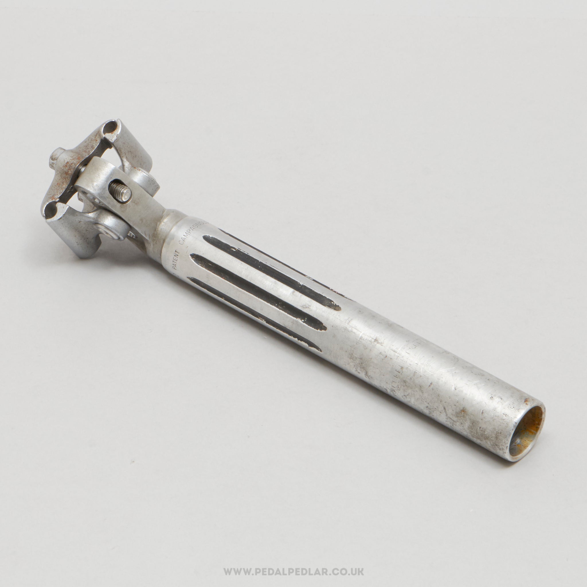 Campagnolo Nuovo Super Record (4051) Twin Bolt Fluted 1st Gen Vintage 27.2 mm Seatpost - Pedal Pedlar - Bike Parts For Sale