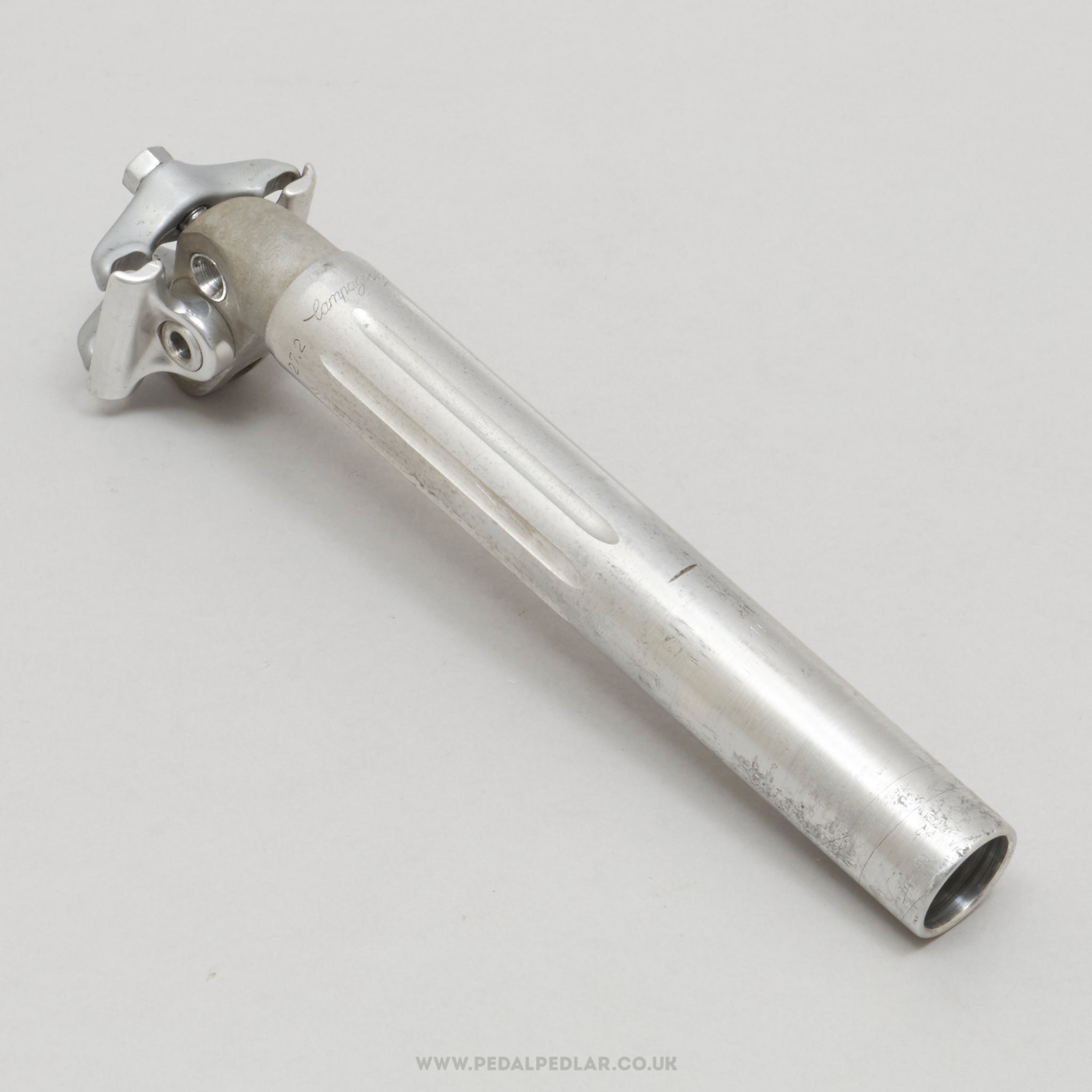 Campagnolo Nuovo Super Record (4051) Twin Bolt Fluted 1st Gen Vintage 27.2 mm Seatpost - Pedal Pedlar - Bike Parts For Sale
