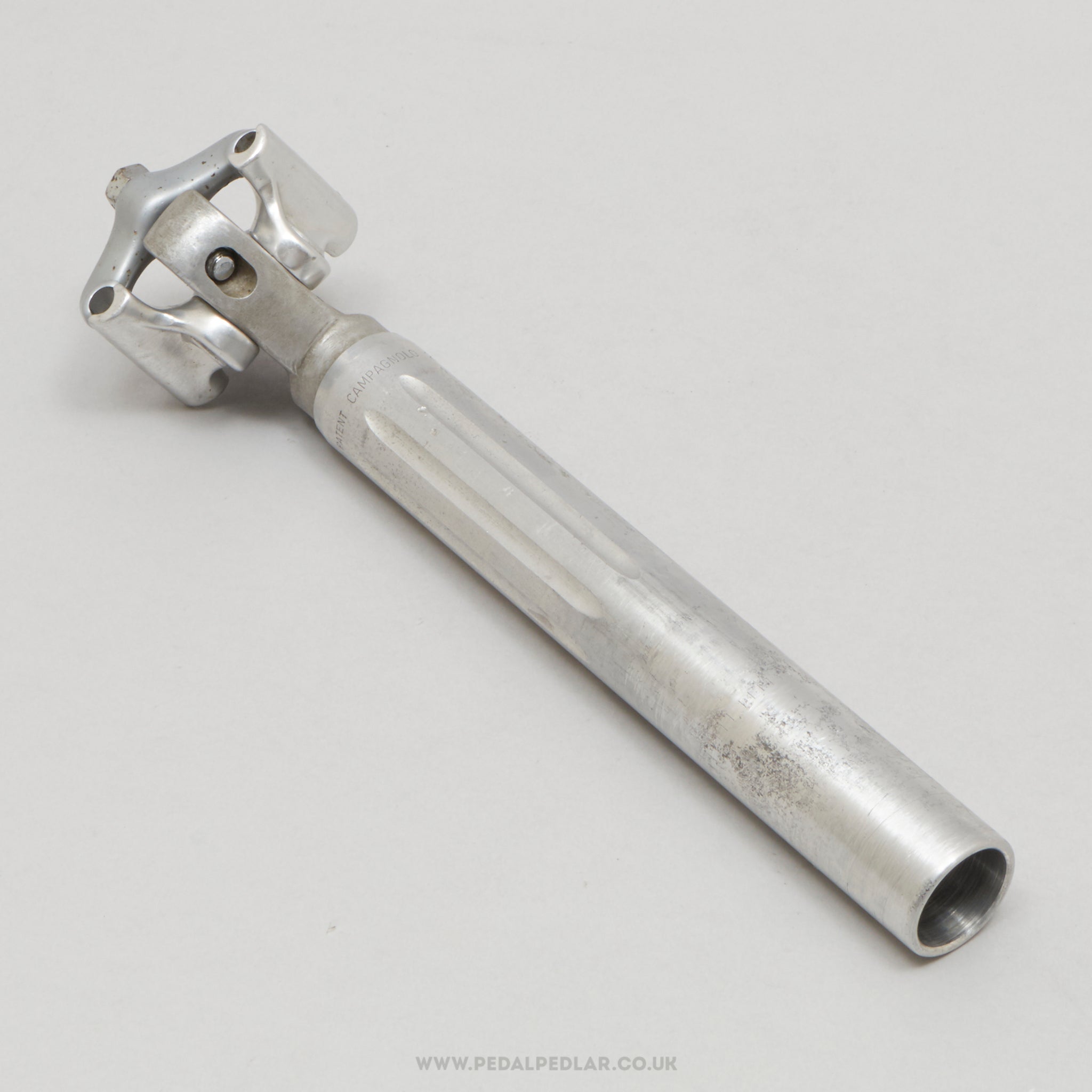 Campagnolo Nuovo Super Record (4051) Twin Bolt Fluted 1st Gen Vintage 27.2 mm Seatpost - Pedal Pedlar - Bike Parts For Sale