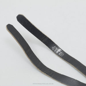 AFA 511 Leather Vintage Black Toe Clip Straps - Pedal Pedlar - Bike Parts For Sale