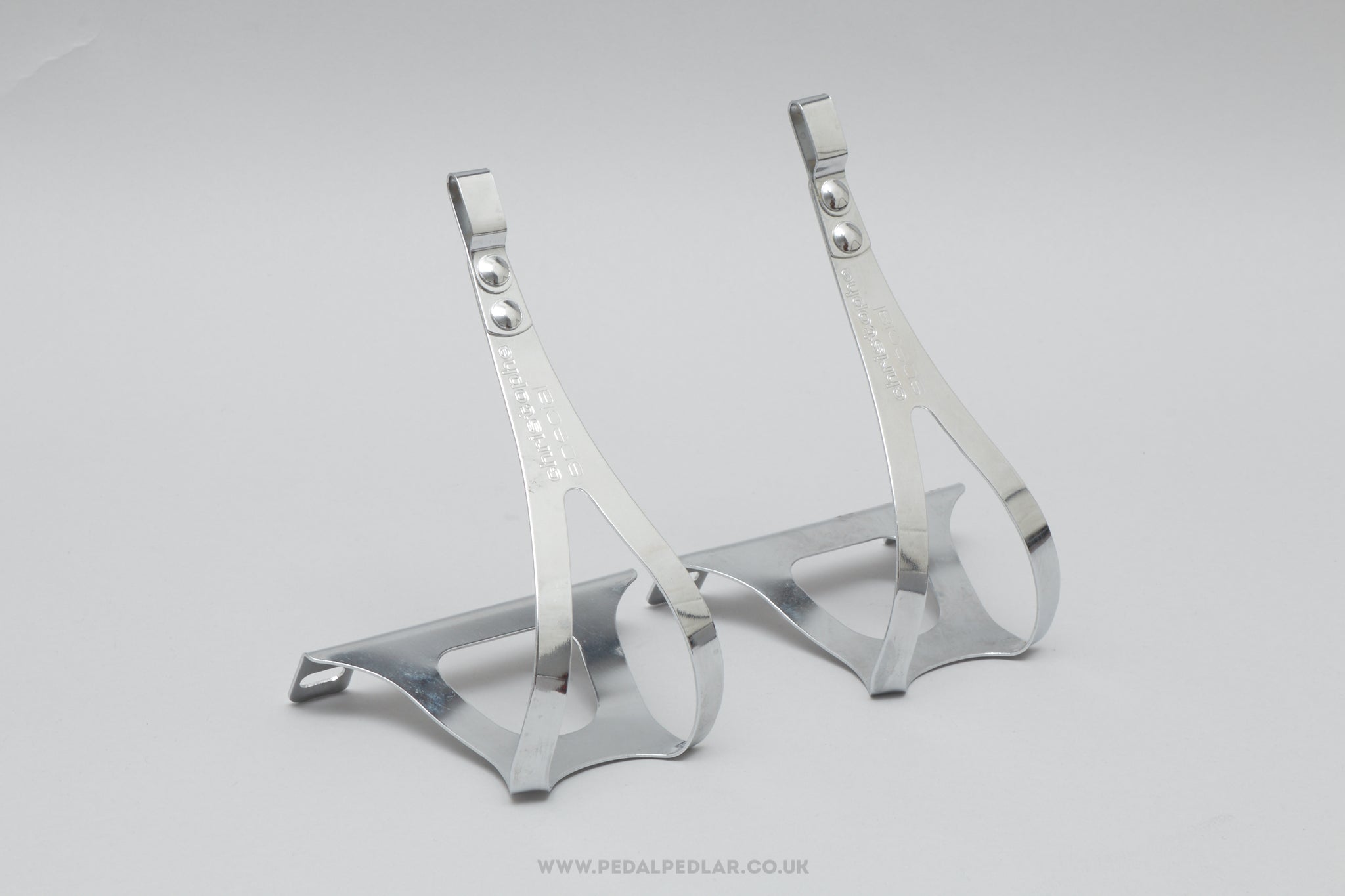 Christophe 33 / 336 'Special' New Logo Size M/L Vintage Wide Platform Steel Toe Clips / Cages - Pedal Pedlar - Bike Parts For Sale