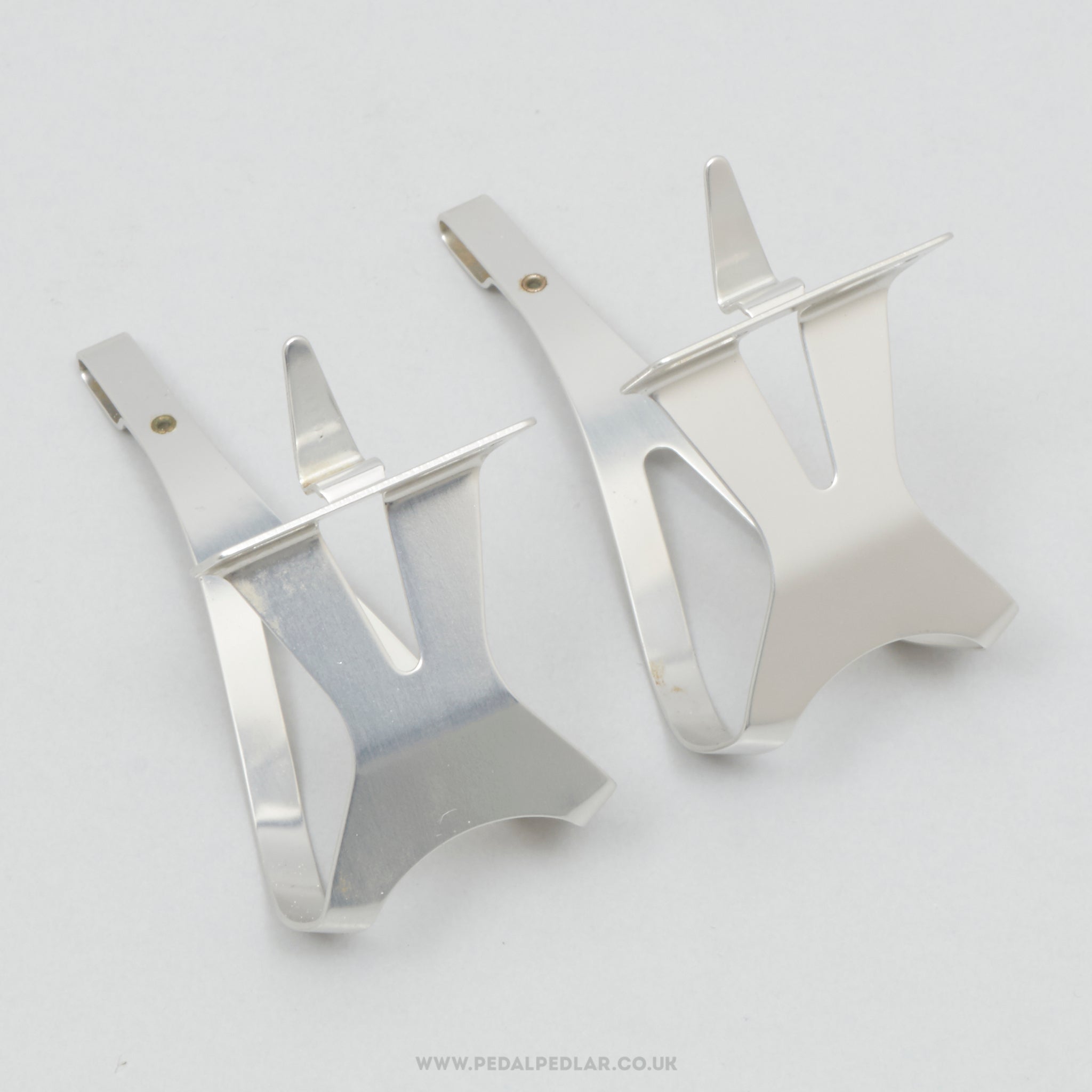 Campagnolo Super Record (0990/6) Superleggeri Size M Vintage Aluminium Toe Clips - Pedal Pedlar - Bike Parts For Sale