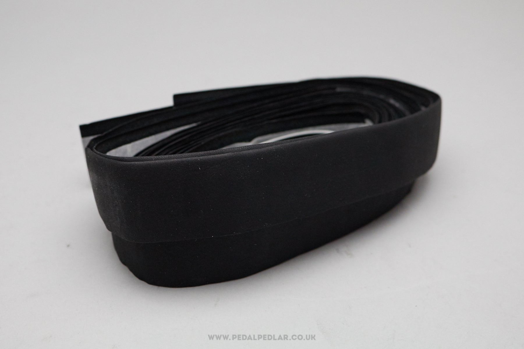 Black leather top handlebar tape