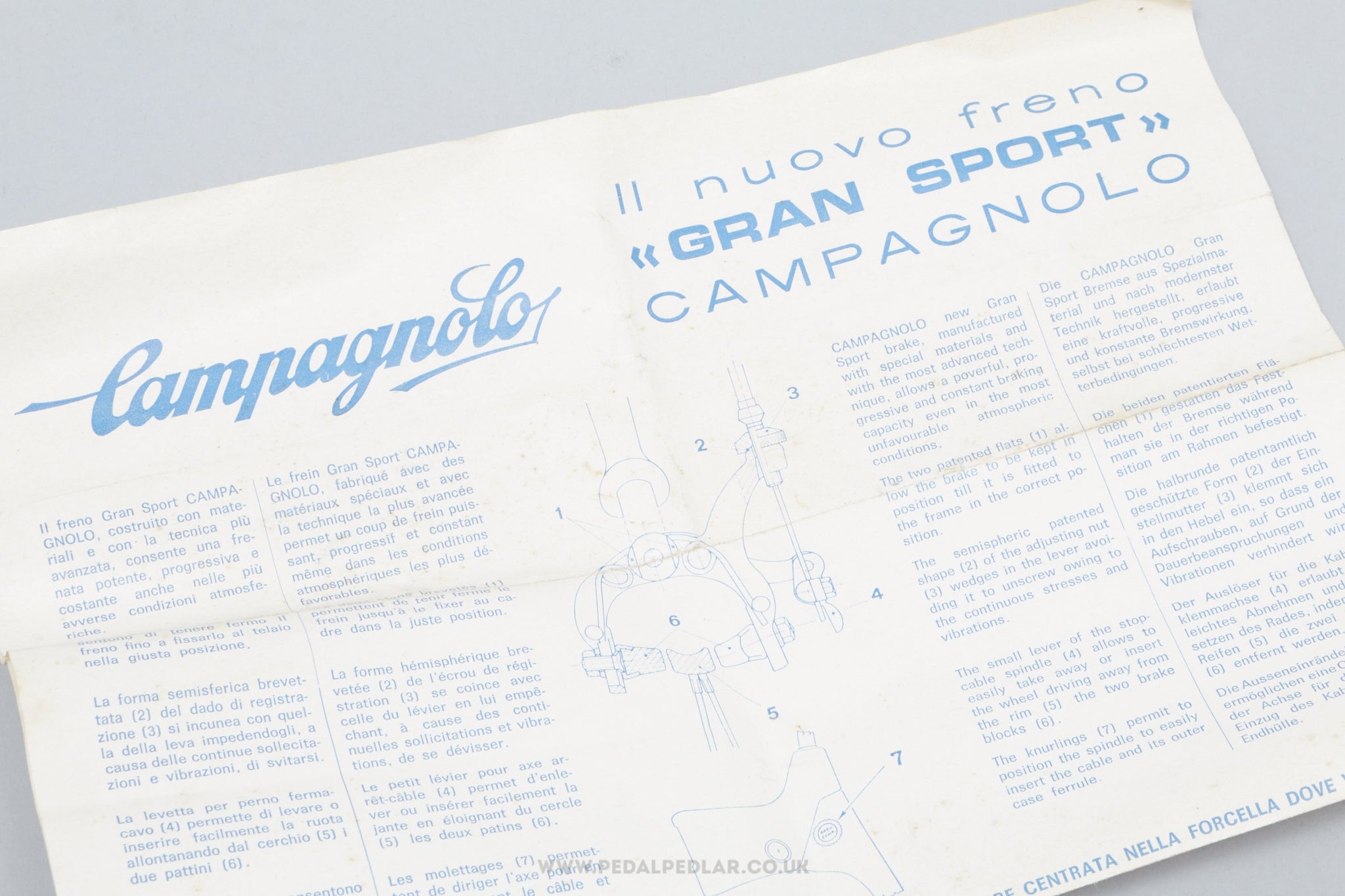 Campagnolo Gran Sport (117 2020/FS) NOS/NIB Vintage Brake Calipers - Pedal Pedlar - Buy New Old Stock Bike Parts