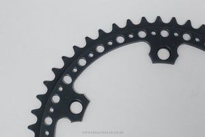 Sakae/Ringyo (SR) Royal Super Light Black Drilled NOS/NIB Vintage 51T 144 BCD Outer Chainring - Pedal Pedlar - Buy New Old Stock Bike Parts